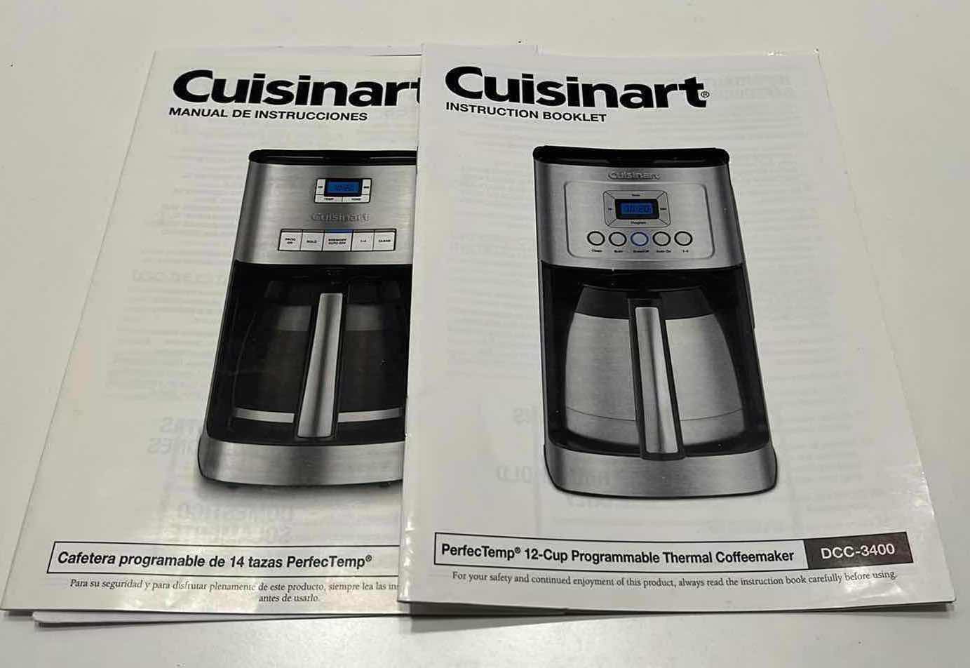 Photo 1 of CUISINART STAINLESS STEEL PERFECT TEMP 12 CUP PROGRAMMABLE THERMAL COFFEEMAKER MODEL DCC-3400