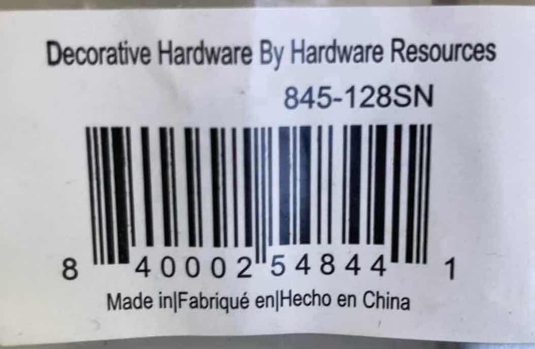 Photo 1 of JEFFREY ALEXANDER BY HARDWARE RESOURCES SATIN NICKEL DOMINIQUE PULL CABINET HANDLE 845-128SN 1BAG/4PCS (READ NOTES)