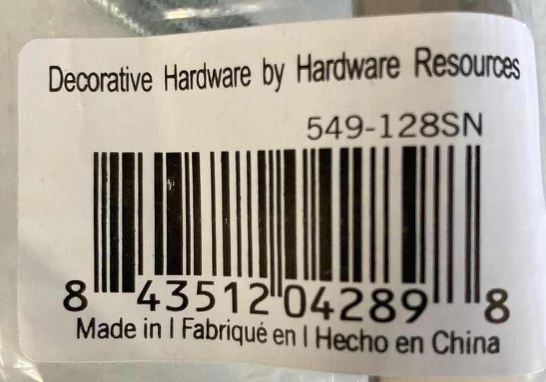 Photo 1 of JEFFREY ALEXANDER HARDWARE SATIN NICKEL MERRICK PULL CABINET HANDLE 549-128SN 1BOX/8PCS (READ NOTES)
