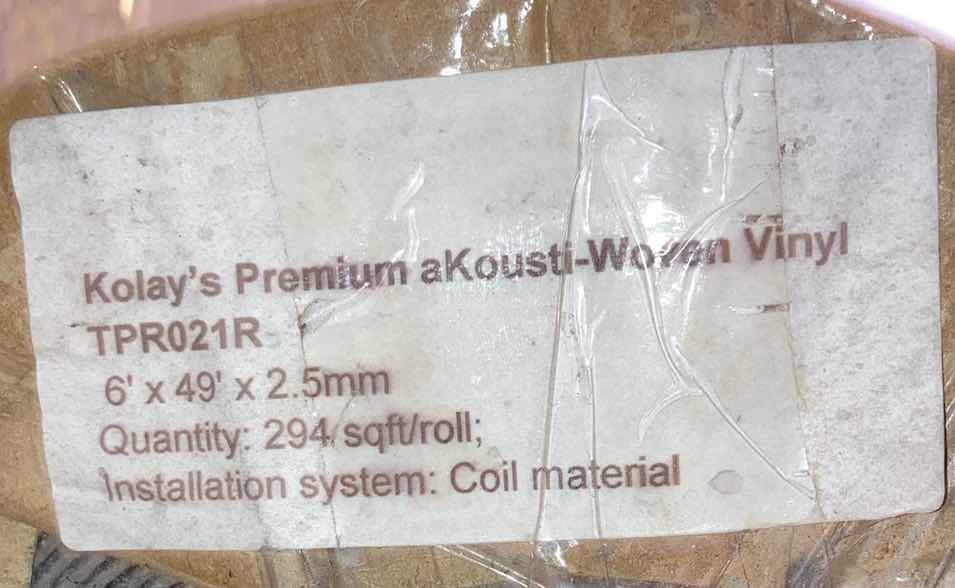 Photo 1 of KOLAY FLOORING TPR021R FINISH AKOUSTI-WOVEN FREE LAY VINYL FLOORING 294SQFT (READ NOTES)