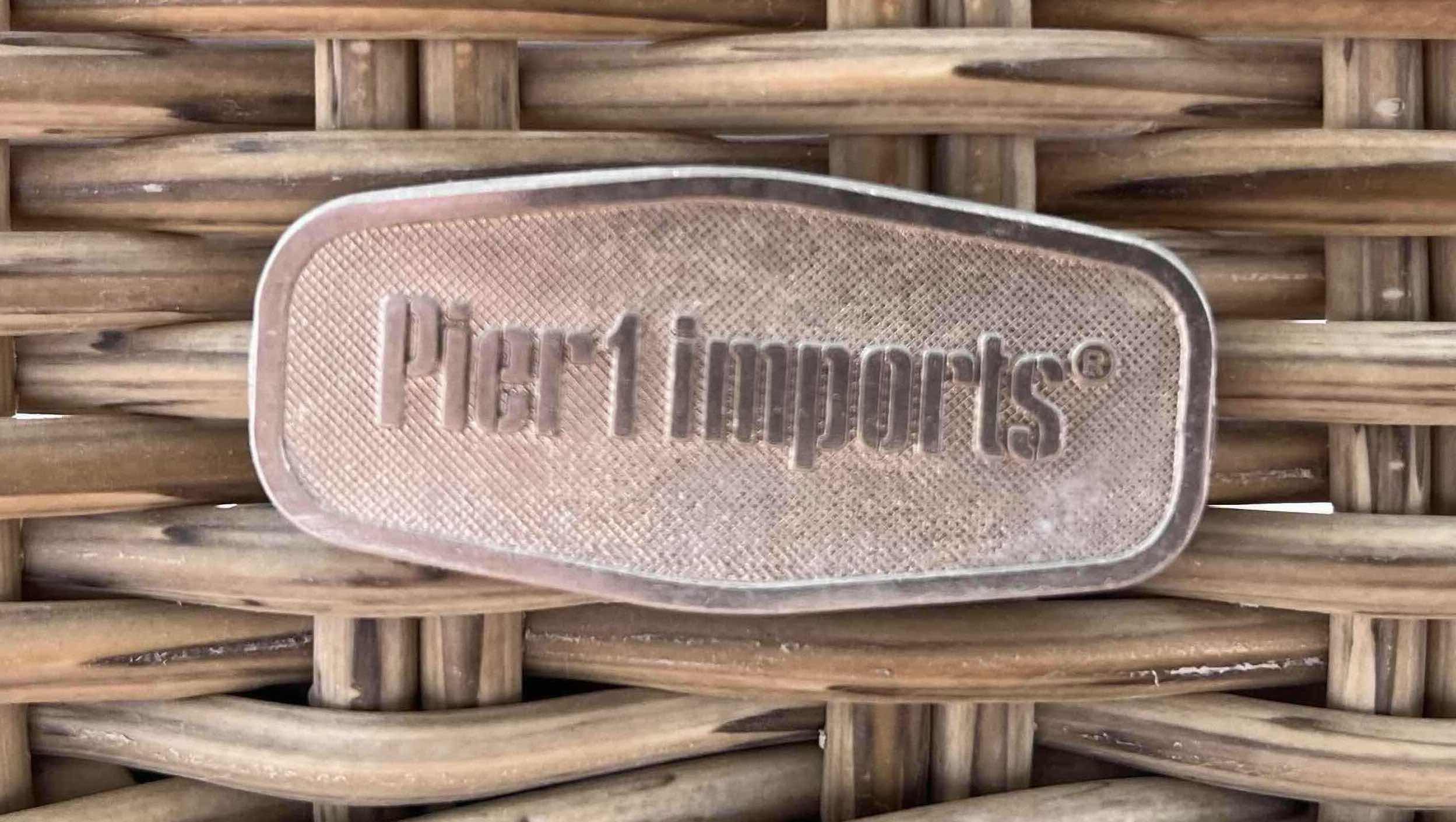 Photo 1 of PIER ONE WICKER WOVEN PATIO CHAIRS (2) 24” X 20” H38”