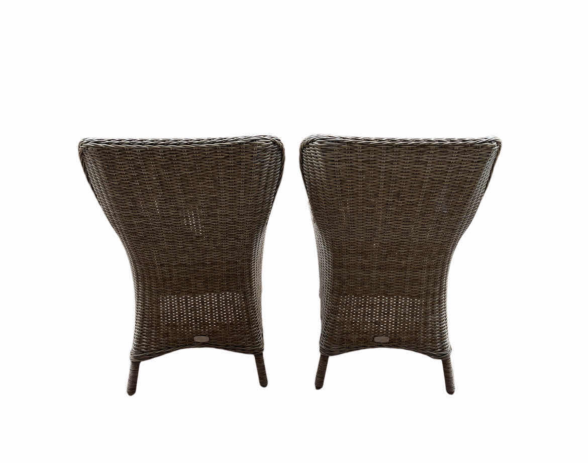 Photo 1 of PIER ONE WICKER WOVEN PATIO CHAIRS (2) 24” X 20” H38”