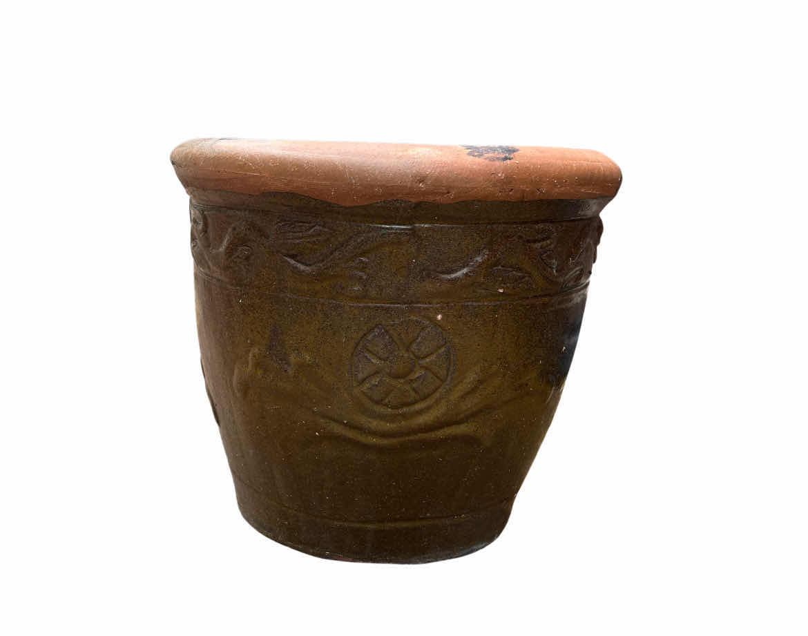 Photo 1 of GLAZED OBLONG CERAMIC PLANTER POT 27” X 16” H14”