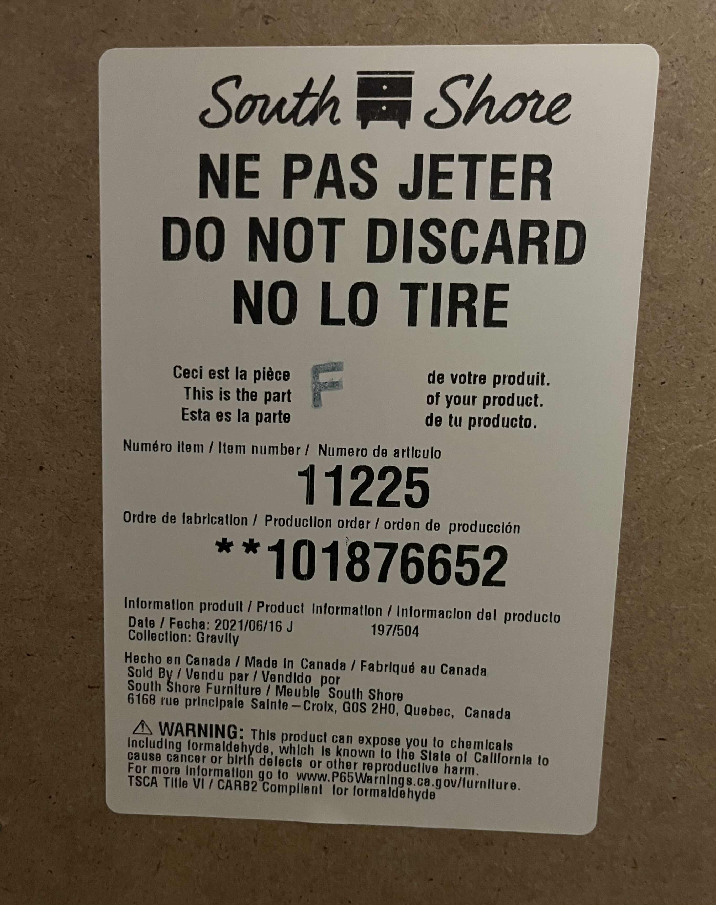 Photo 6 of SOUTH SHORE FURNITURE GRAVITY GRAY MAPLE 6 DRAWER DOUBLE DRESSER 59.25” X 20” H31”