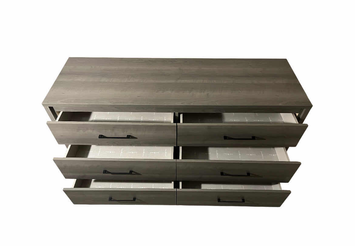 Photo 5 of SOUTH SHORE FURNITURE GRAVITY GRAY MAPLE 6 DRAWER DOUBLE DRESSER 59.25” X 20” H31”