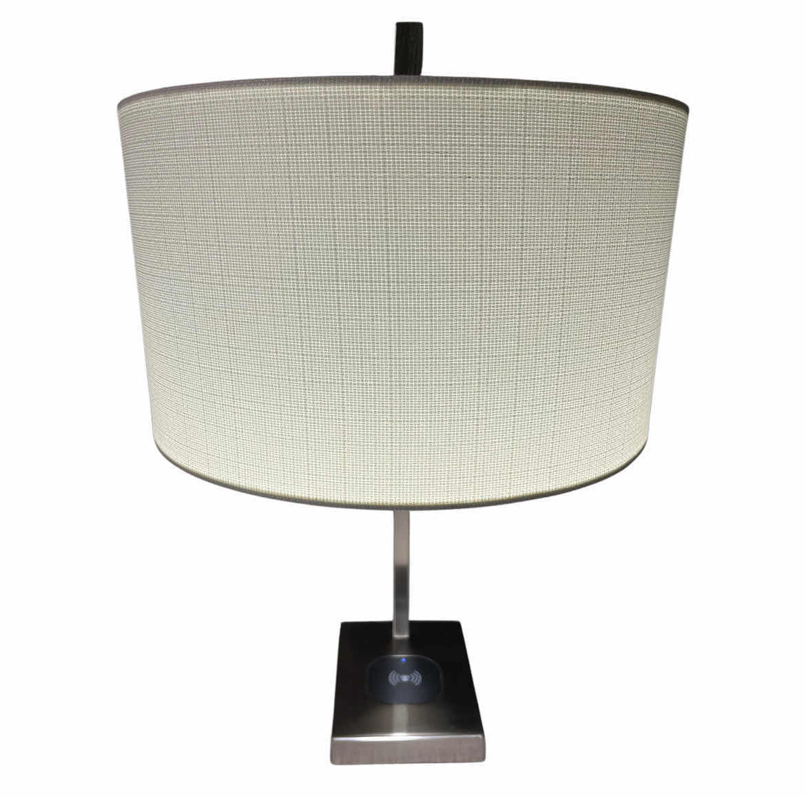 Photo 1 of ADDISON BRUSHED STEEL TABLE LAMP W CHARGING STATION HW-T3906