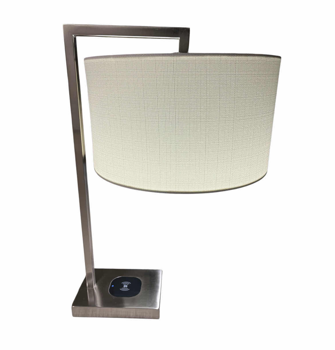 Photo 1 of ADDISON BRUSHED STEEL TABLE LAMP W CHARGING STATION HW-T3906
