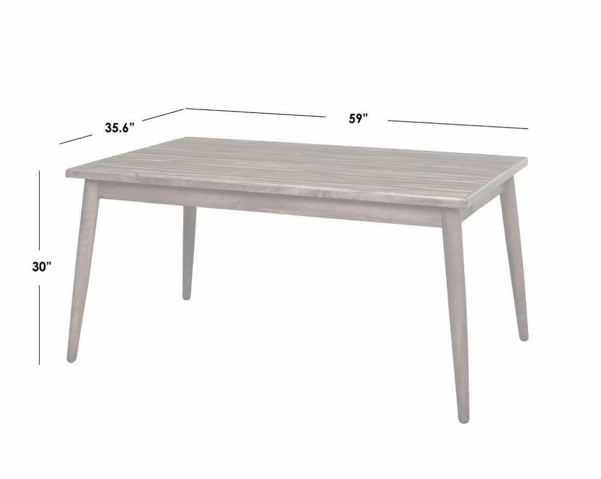 Photo 1 of BUYLATERAL ELEMENT MID-CENTURY MODERN WALNUT TOP RUBBER WOOD LEG DINING TABLE