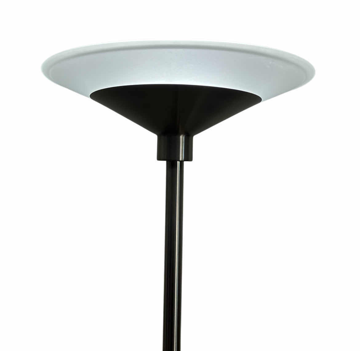 Photo 1 of ADESSI SOLAR BRUSHED STEEL FROSTED SHADE INTEGRATED DIMMER LED FLOOR LAMP 5121-22 14” X 71”