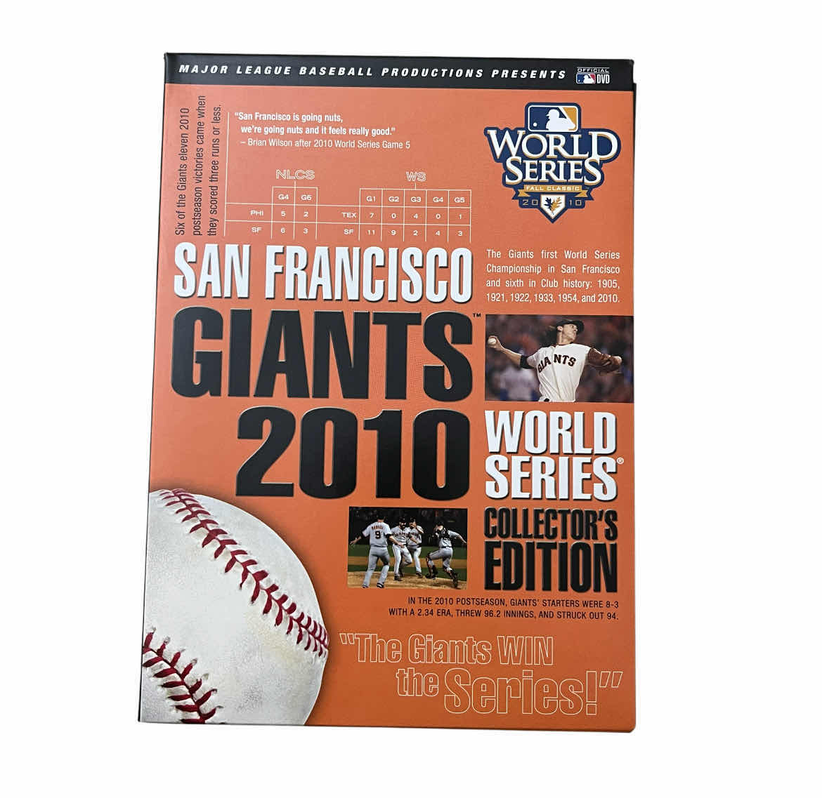 Photo 1 of SAN FRANCISCO GIANTS 2010 WORLD SERIES COLLECTOR'S EDITION DVD VIDEO BOX SET