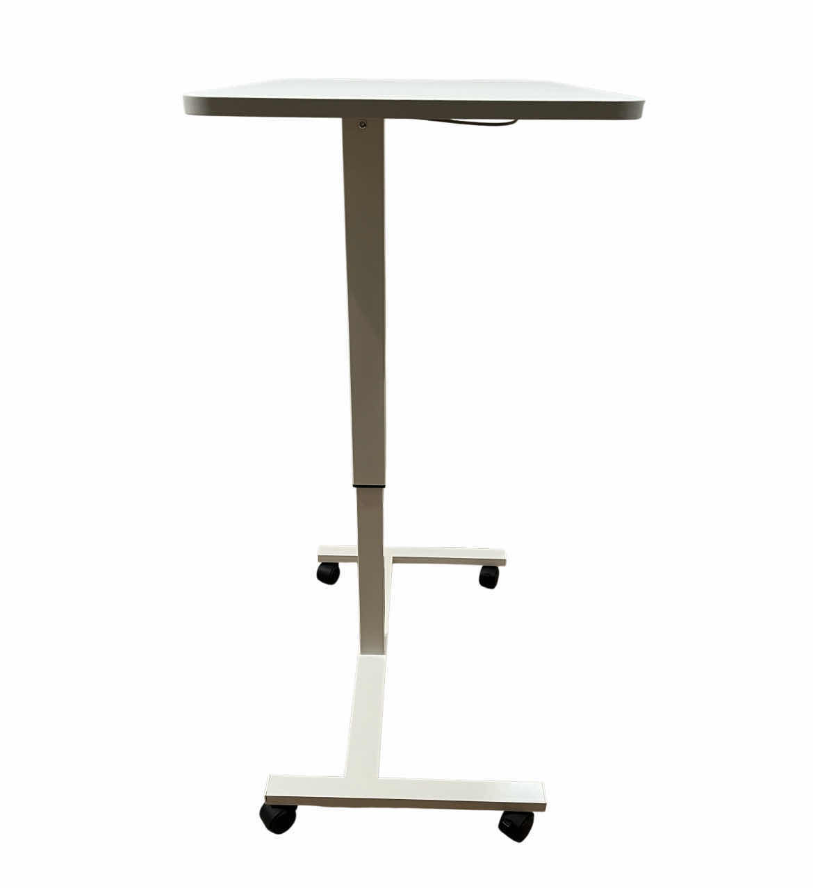 Photo 4 of MOBLE WHITE FINISH ADJUSTABLE HEIGHT SIT/STAND ROLLING DESK WORK STATION 28” X 19” H29”-45.5”