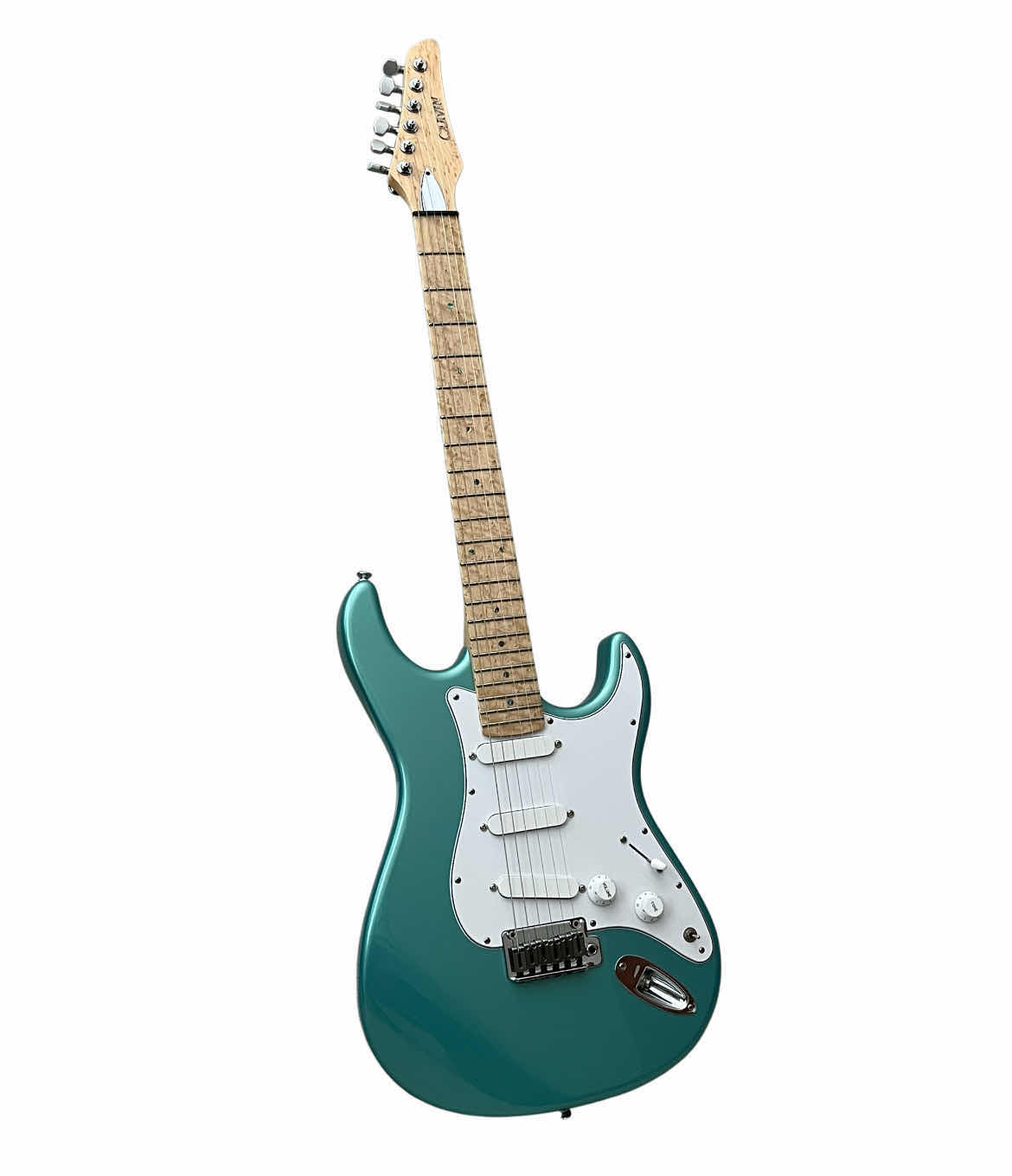 Photo 1 of CARVIN BOLT TEAL METALLIC MAPLE NECK ELECTRIC GUITAR W THE BEATLES/ TEAL STRAPS & CARVIN HARD CASE