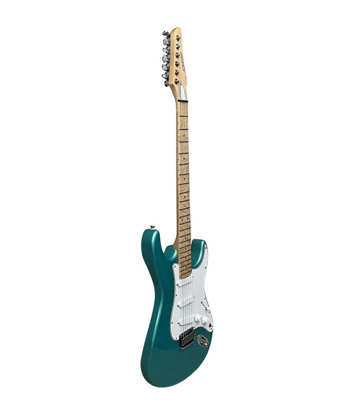 Photo 1 of CARVIN BOLT TEAL METALLIC MAPLE NECK ELECTRIC GUITAR W THE BEATLES/ TEAL STRAPS & CARVIN HARD CASE