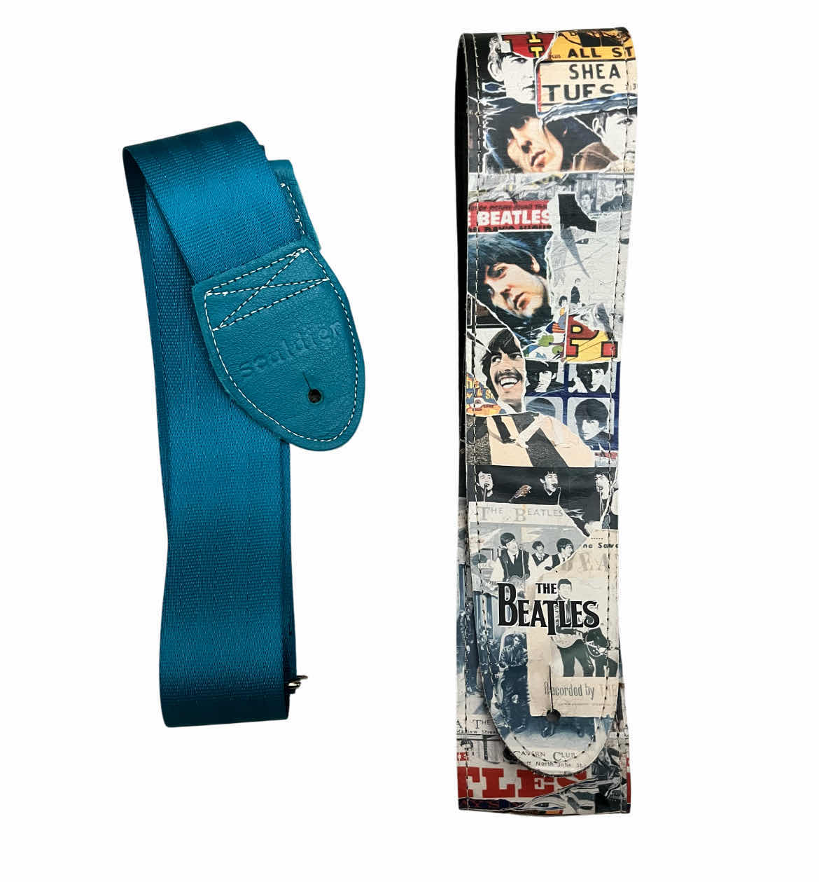 Photo 1 of CARVIN BOLT TEAL METALLIC MAPLE NECK ELECTRIC GUITAR W THE BEATLES/ TEAL STRAPS & CARVIN HARD CASE