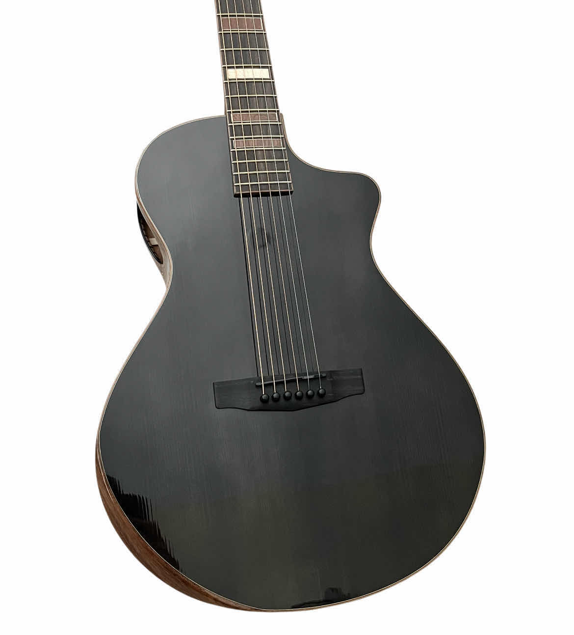 Photo 1 of CORT MASTERPIECE SERIES CONCERT ACOUSTIC/ELECTRIC GUITAR MODERN BLACK TBK & CORT DARK BROWN HARD CASE