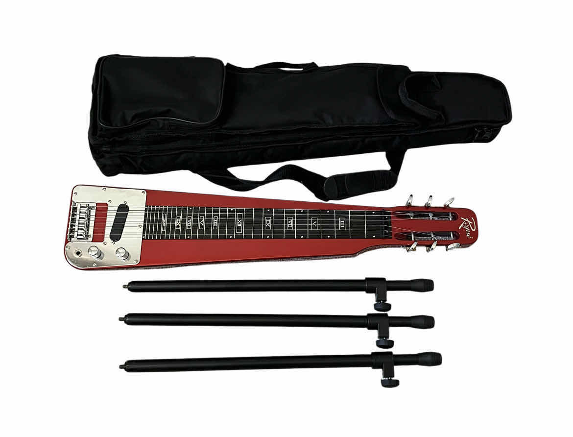 Photo 1 of ROGUE METALLIC RED LAP STEEL GUITAR RLS-1 W STAND & GIG BAG