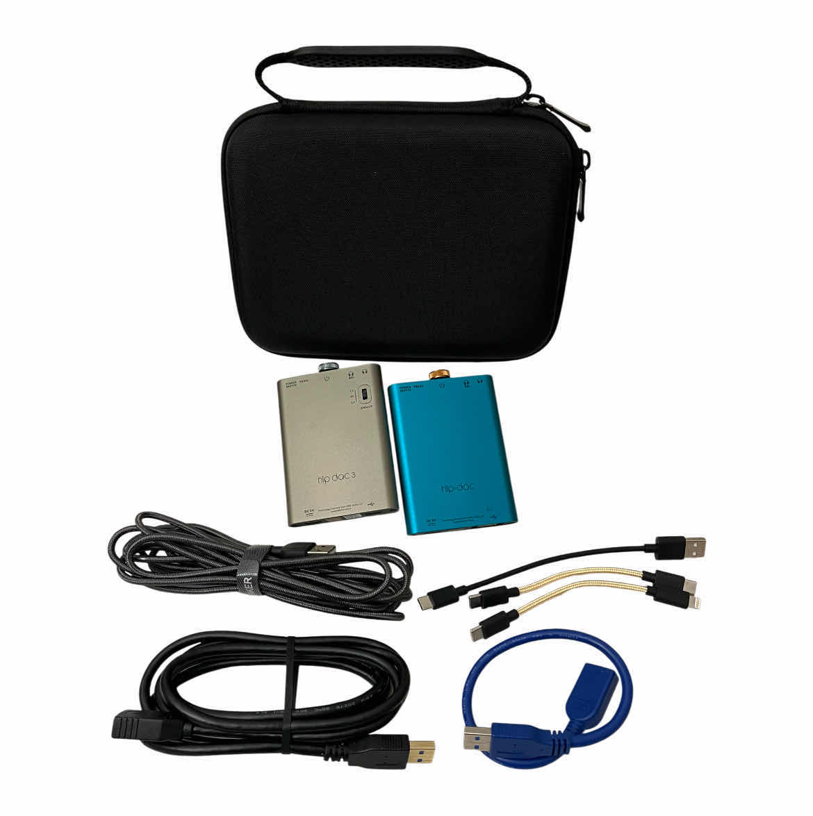 Photo 1 of iFI HIP-DAC 3 PORTABLE BALANCED HEADPHONE AMPLIFIER & iFI HIP-DAC PORTABLE BALANCED HEADPHONE AMPLIFIER KIT W HARD CASE