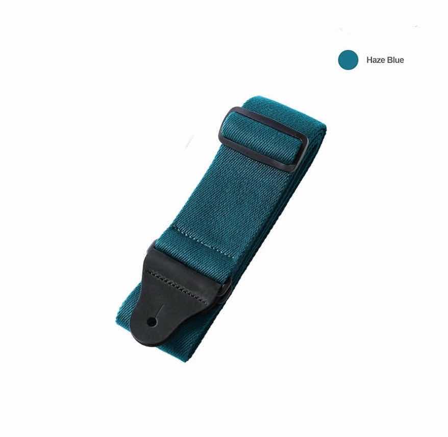 Photo 1 of NEFELIBATA 2.3” THICKENED SOLID COLOR COTTON GUITAR STRAPS, HAZE BLUE