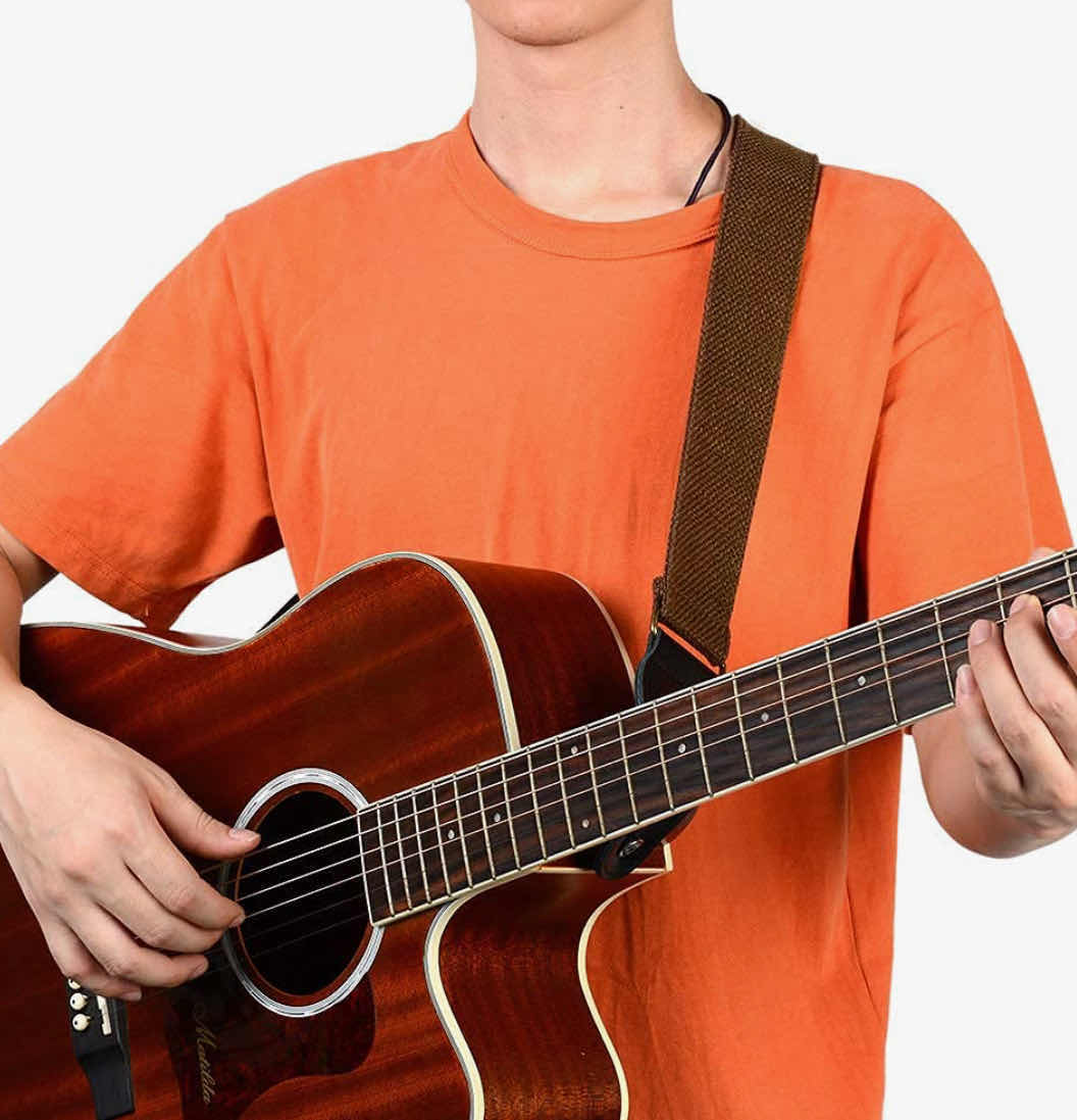 Photo 1 of BESTSOUNDS 2” ADJUSTABLE GUITAR STRAP 38.6"- 63.8", COFFEE