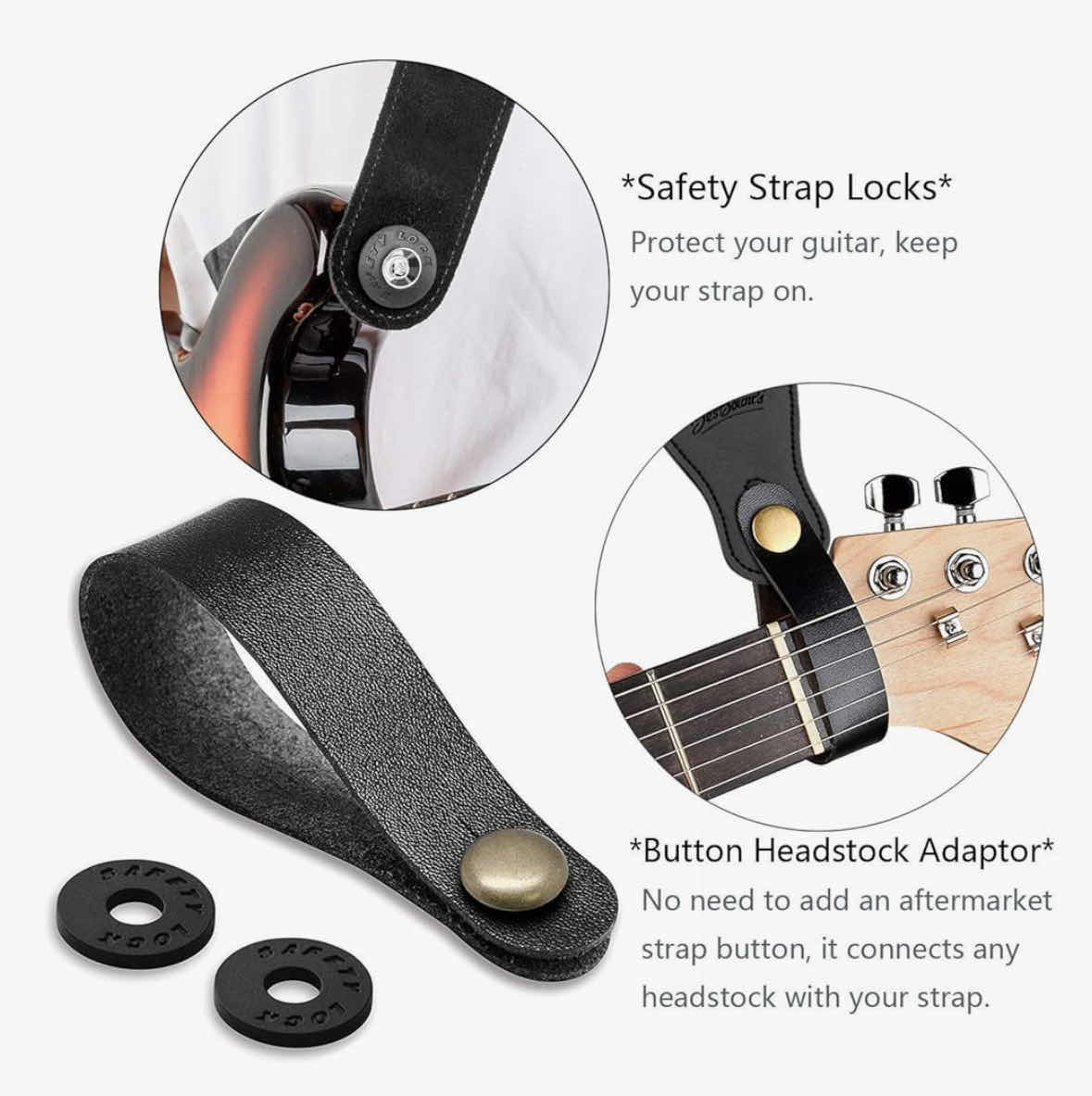 Photo 1 of BESTSOUNDS 2” ADJUSTABLE GUITAR STRAP 38.6"- 63.8", COFFEE