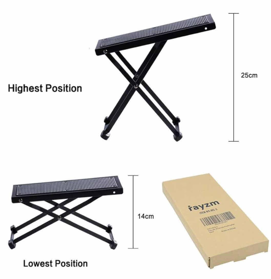 Photo 1 of RAYZM FOLDABLE METAL GUITAR FOOT STAND W ANTI-SLIP RUBBER PAD