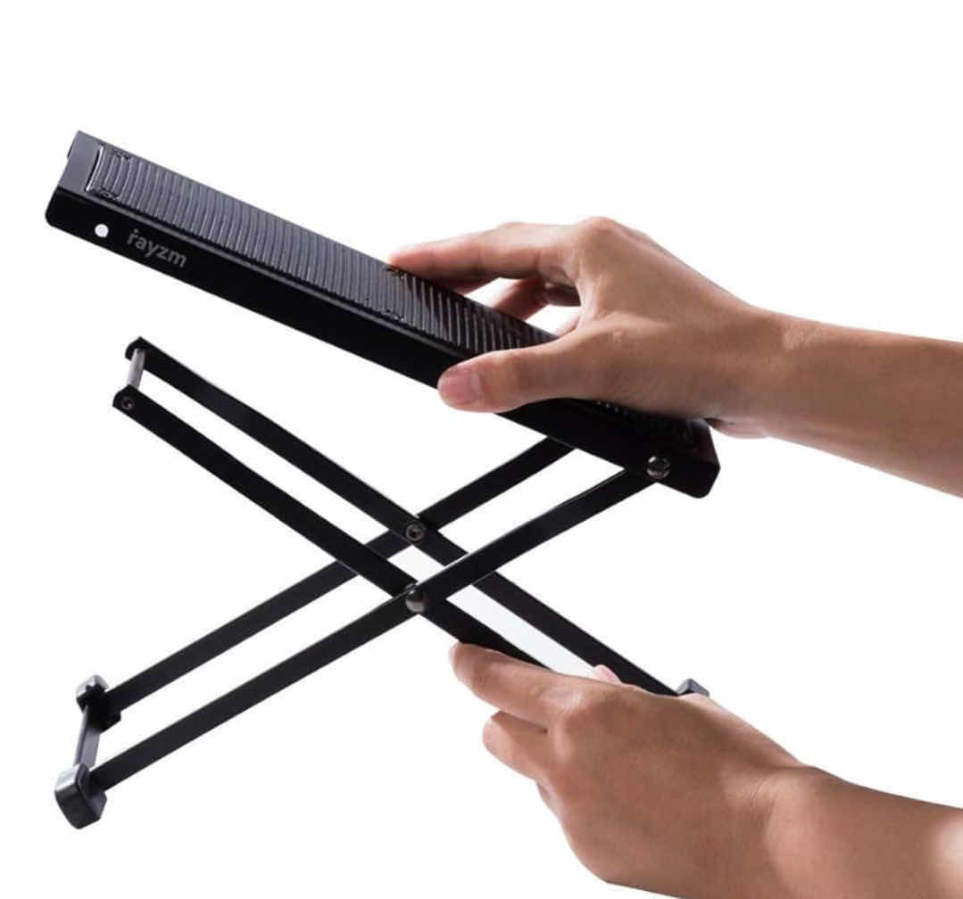 Photo 1 of RAYZM FOLDABLE METAL GUITAR FOOT STAND W ANTI-SLIP RUBBER PAD