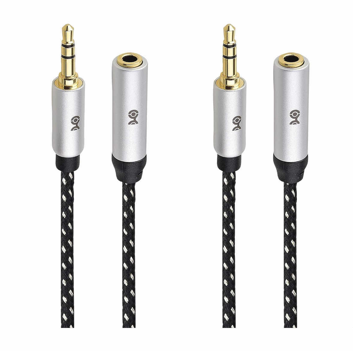Photo 1 of CABLE MATTERS 2-PACK HEADPHONE 3.5mm EXTENSION CABLE/AUX, 10 FT, BLACK