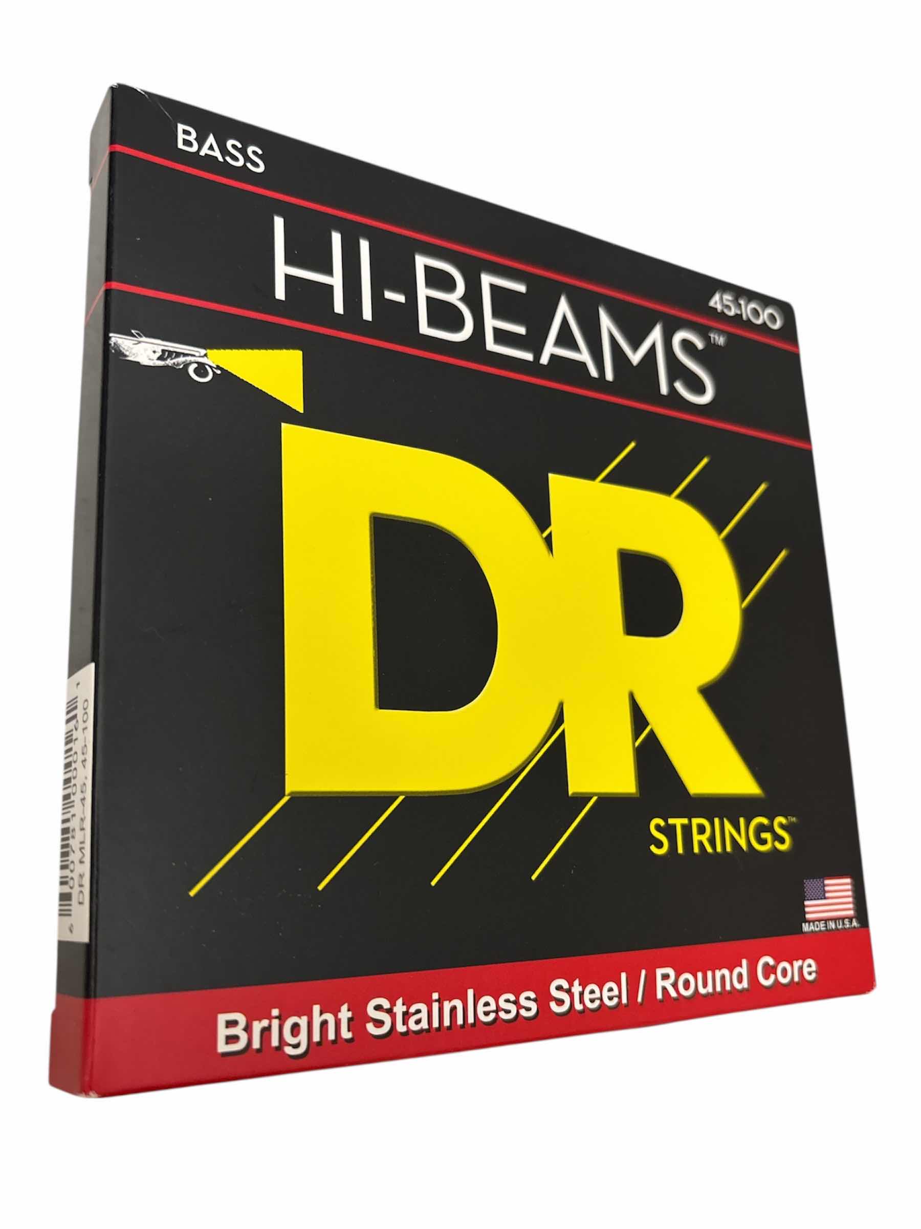 Photo 1 of DR STRINGS HI-BEAM STAINLESS STE BASS GUITAR STRINGS .045-.100 MEDIUM-LIGHT MLR-45