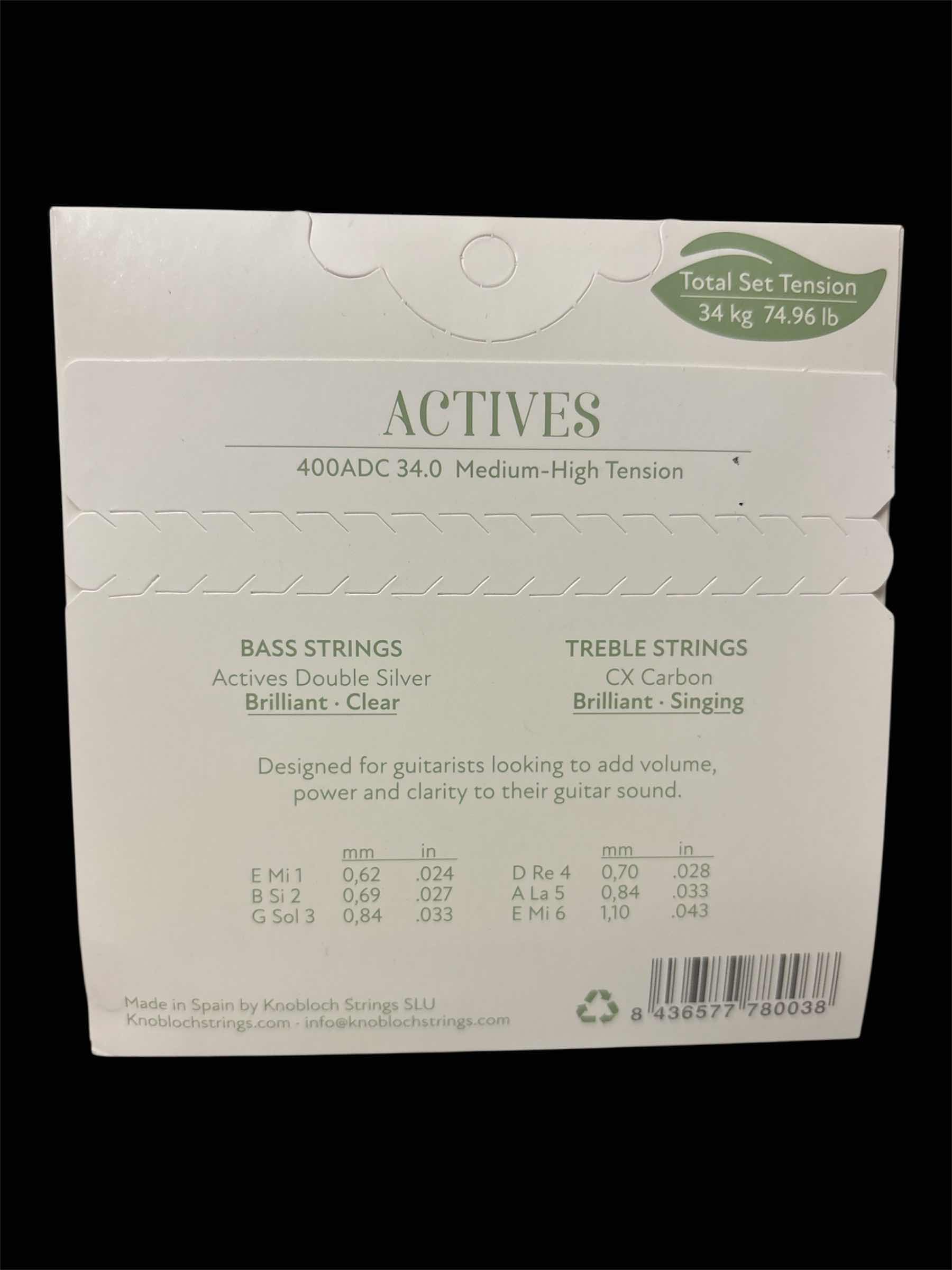 Photo 1 of KNOBLOCH ACTIVES CX CARBON MHT CLASSICAL GUITAR STRINGS, FULL SET 400ADC