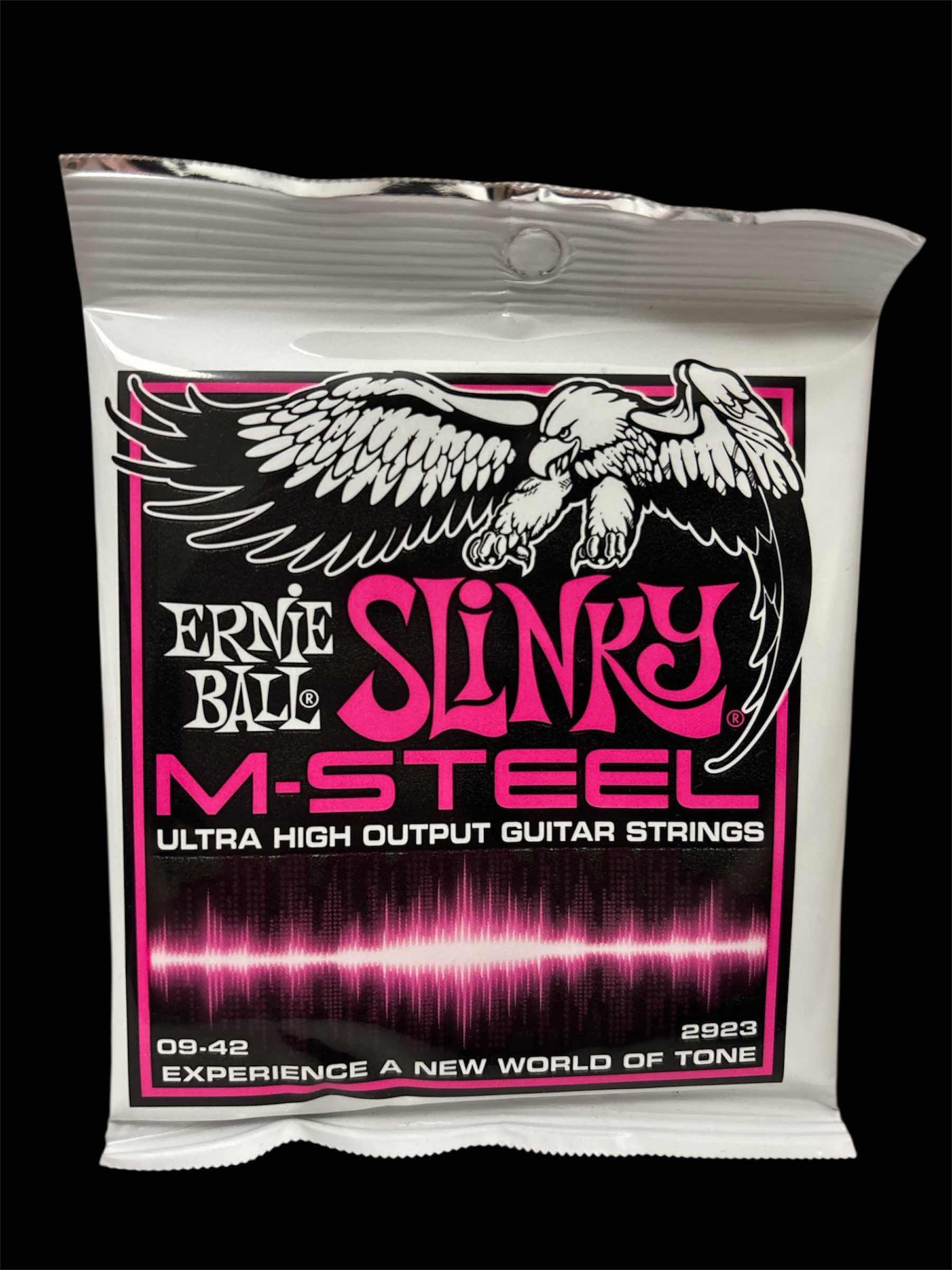 Photo 1 of ERNIE BALL M-STEEL SUPER SLINKY ELECTRIC GUITAR STRINGS, 2923