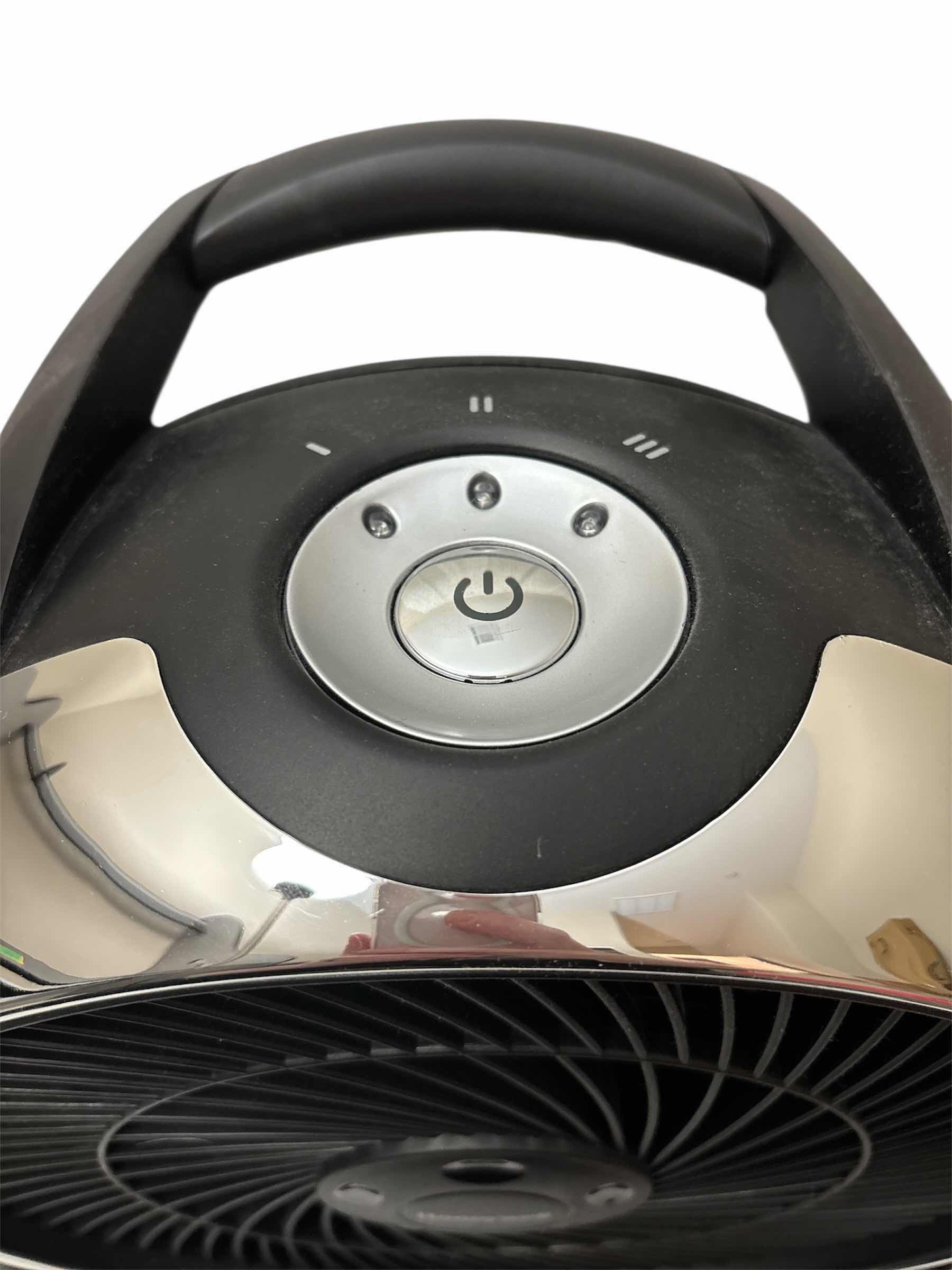 Photo 1 of HONEYWELL HIGH PERFORMANCE TURBO FORCE FLOOR AIR CIRCULATOR FAN, BLACK/CHROME HT-380BP
