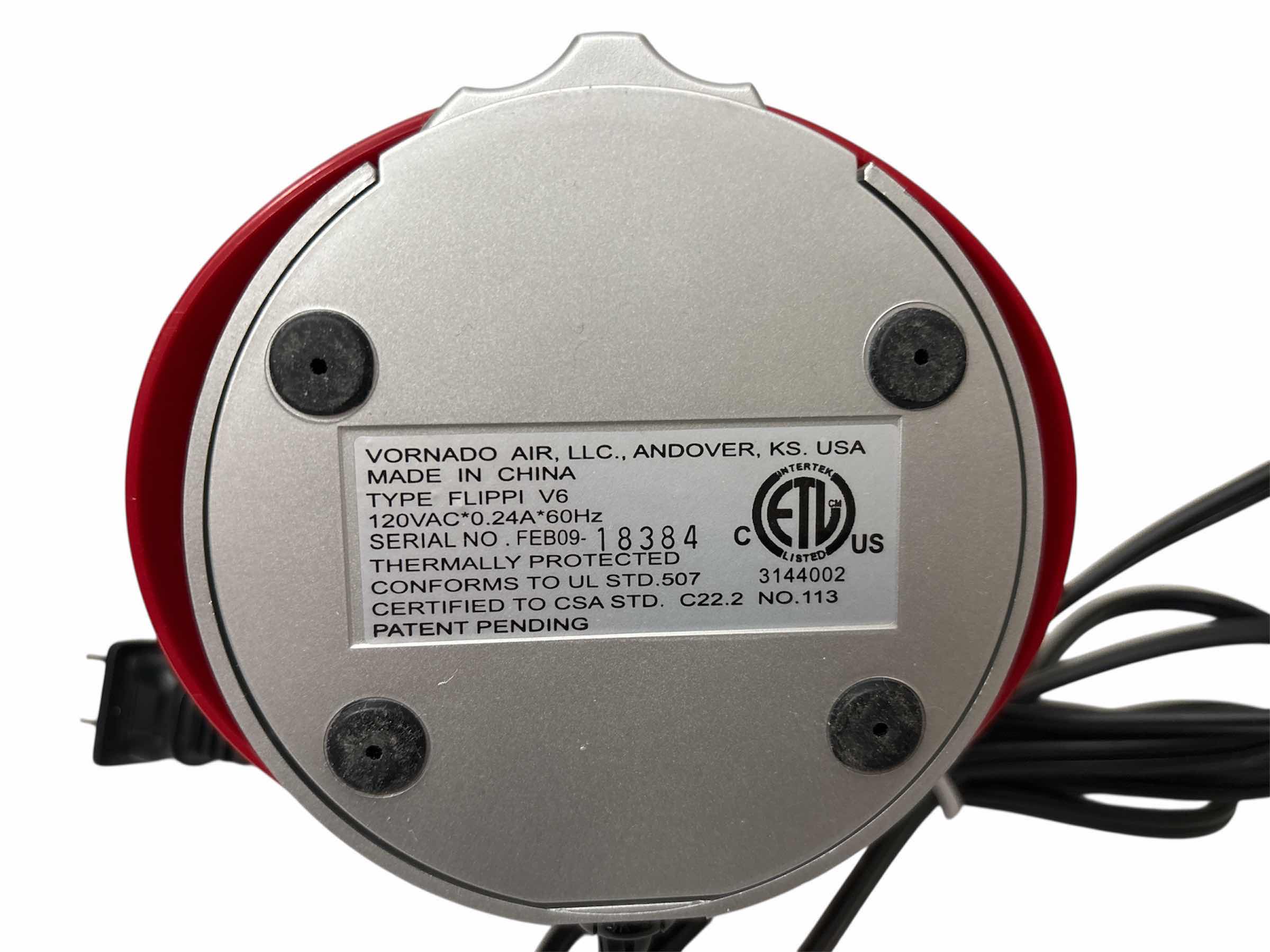 Photo 1 of VORNADO FLIPPING V6 PERSONAL AIR CIRCULATOR FAN, PASSION