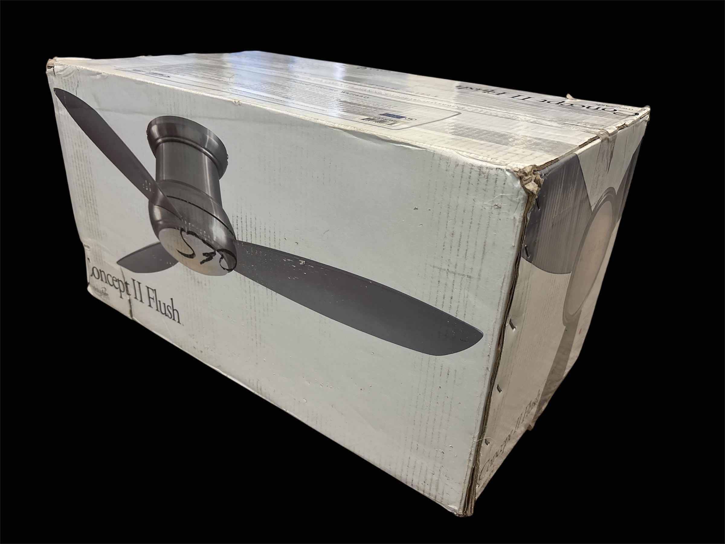 Photo 3 of NEW MINKA AIRE CONCEPT II FLUSH MOUNT CEILING FAN, 3 WHITE 44”BLADES, WHITE FINISH F518-WH