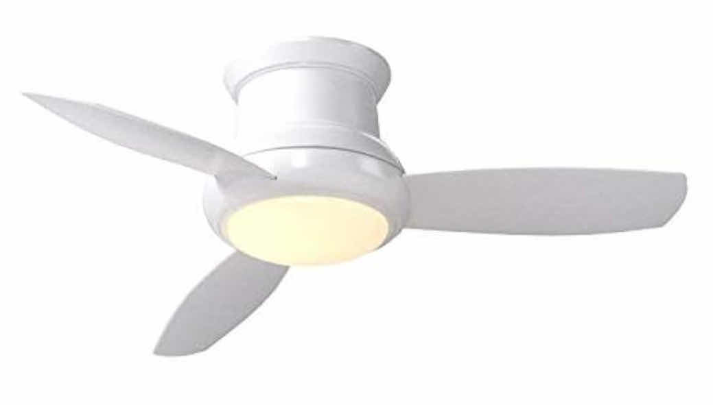 Photo 1 of NEW MINKA AIRE CONCEPT II FLUSH MOUNT CEILING FAN, 3 WHITE 44”BLADES, WHITE FINISH F518-WH