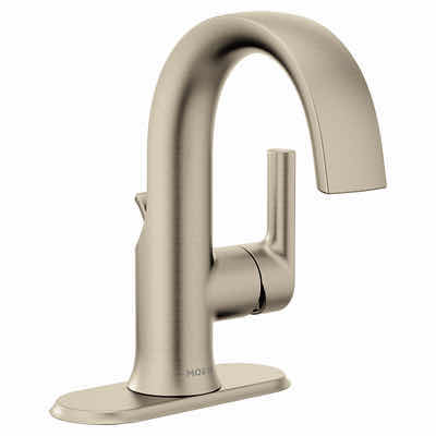 Photo 1 of NEW MOEN DOUX SINGLE-HANDLE BRUSHED NICKEL LAVATORY FAUCET S6910BN