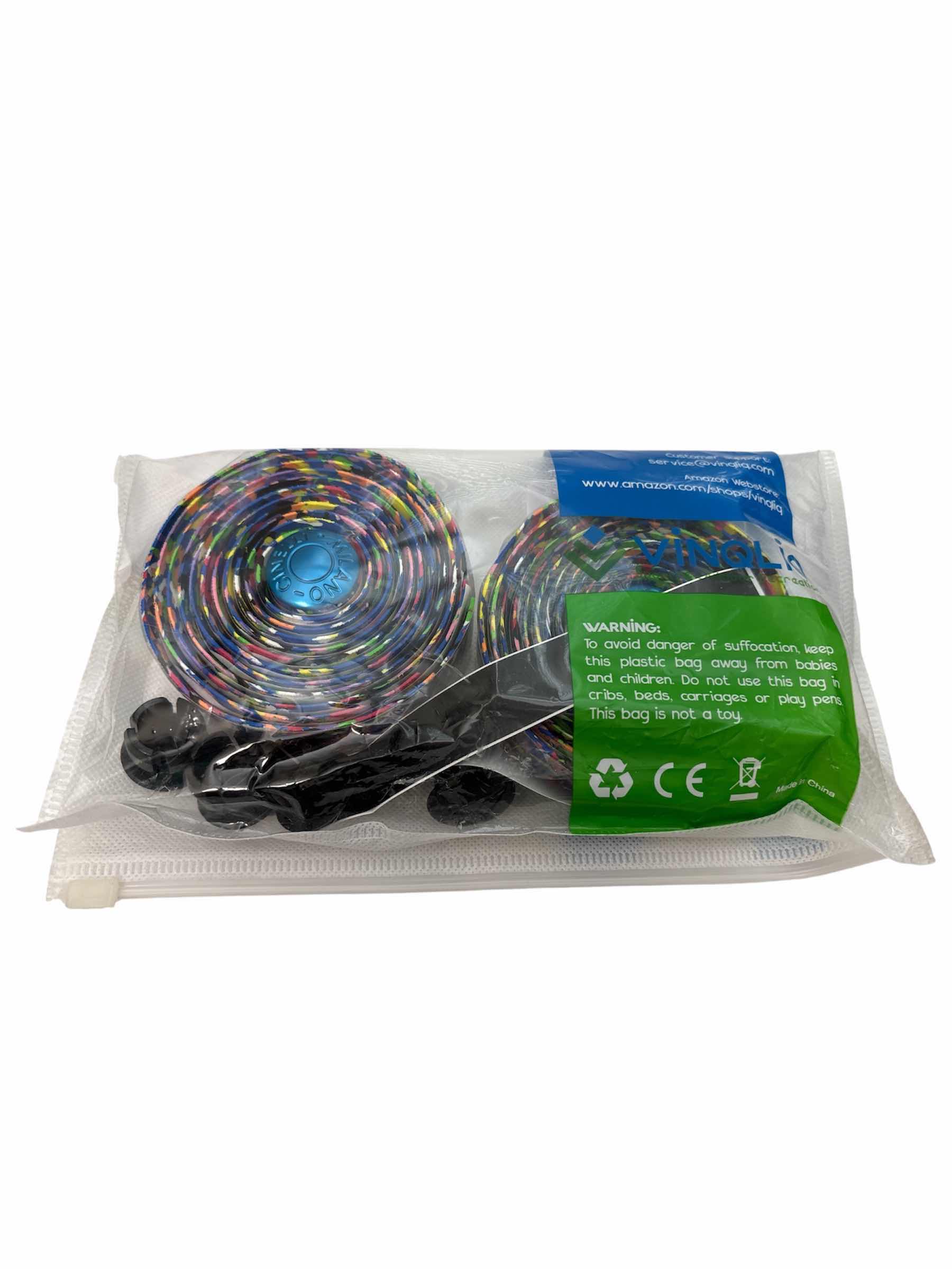 Photo 1 of NEW VINQLIQ SUPER VEX GEL CYCLING/RACING HANDLEBAR GRIP WRAP/TAPE W BAR PLUG & FINISHING TAPE (MULTI-COLOR)