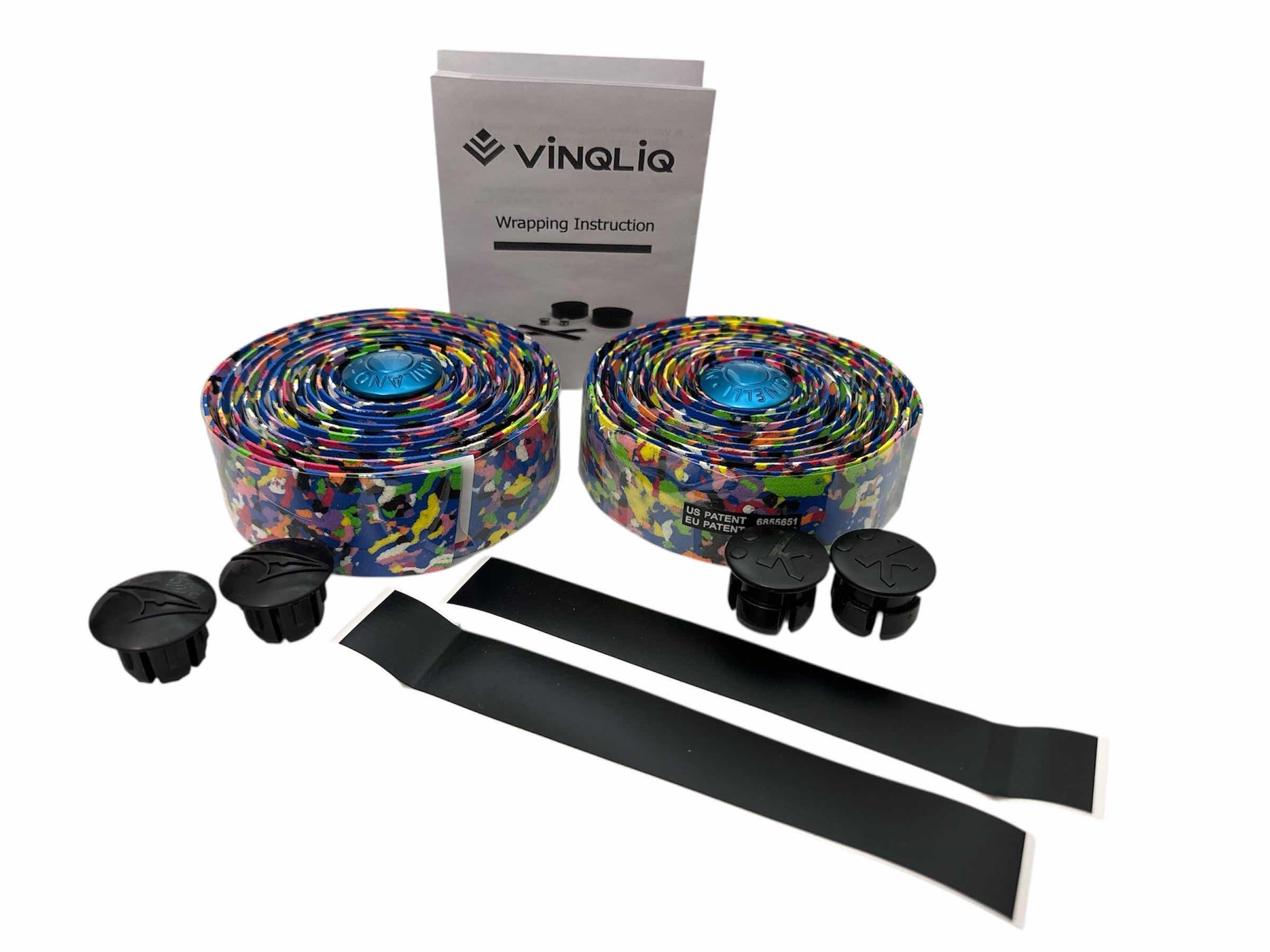 Photo 1 of NEW VINQLIQ SUPER VEX GEL CYCLING/RACING HANDLEBAR GRIP WRAP/TAPE W BAR PLUG & FINISHING TAPE (MULTI-COLOR)