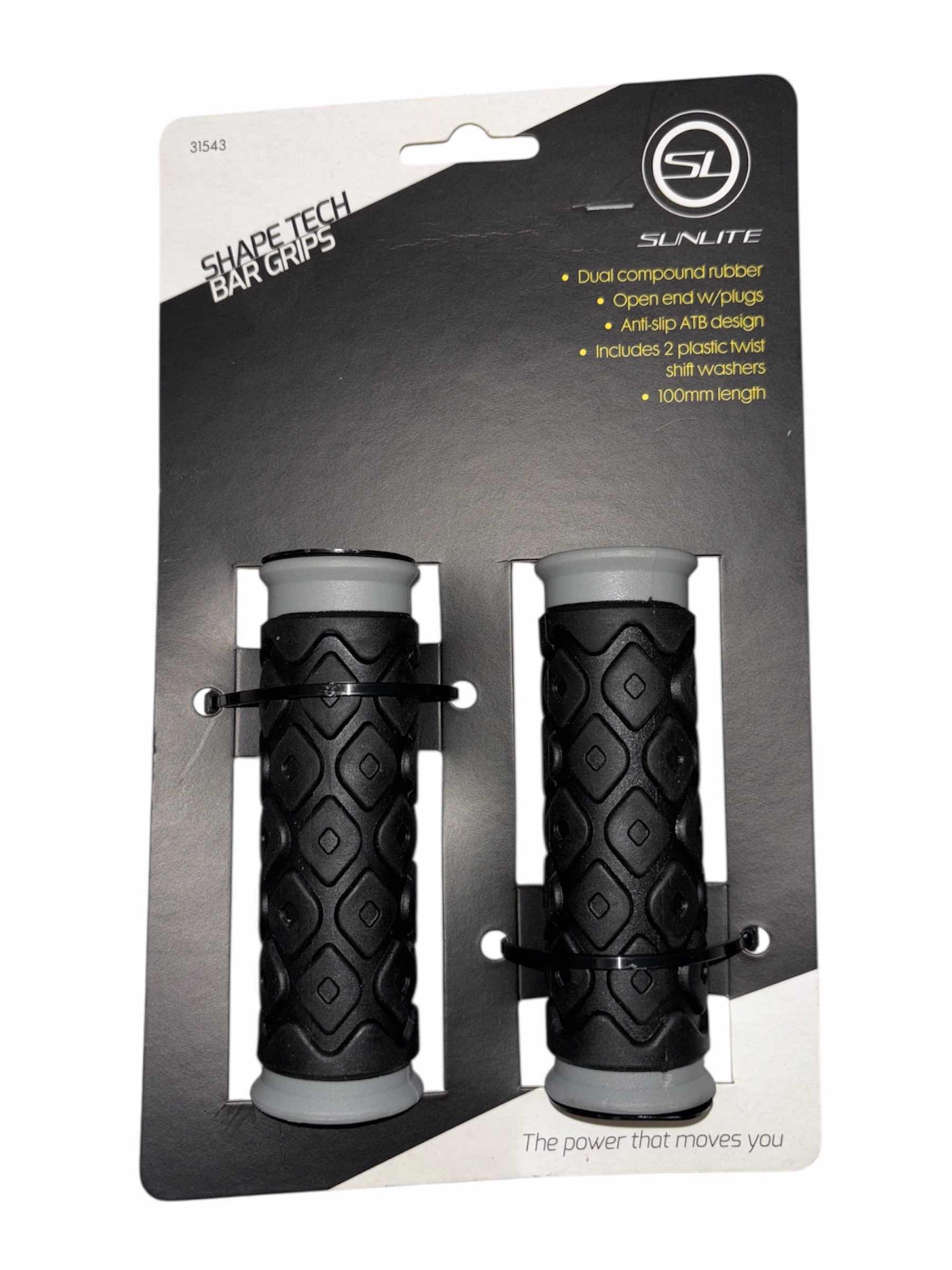 Photo 1 of NEW SUNLITE SHAPE TECH BAR GRIPS, OPEN END W PLUGS