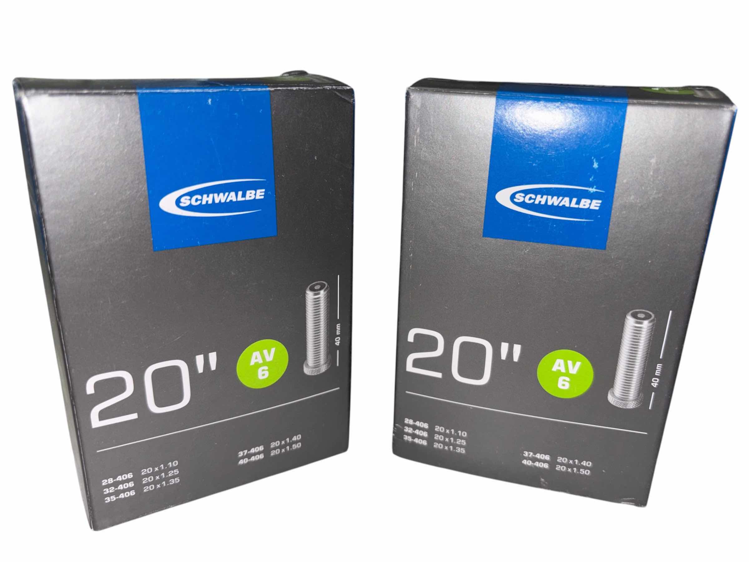 Photo 1 of NEW 2-PACK SCHWALBE 20” SCHRADER VALVE BICYCLE TUBE