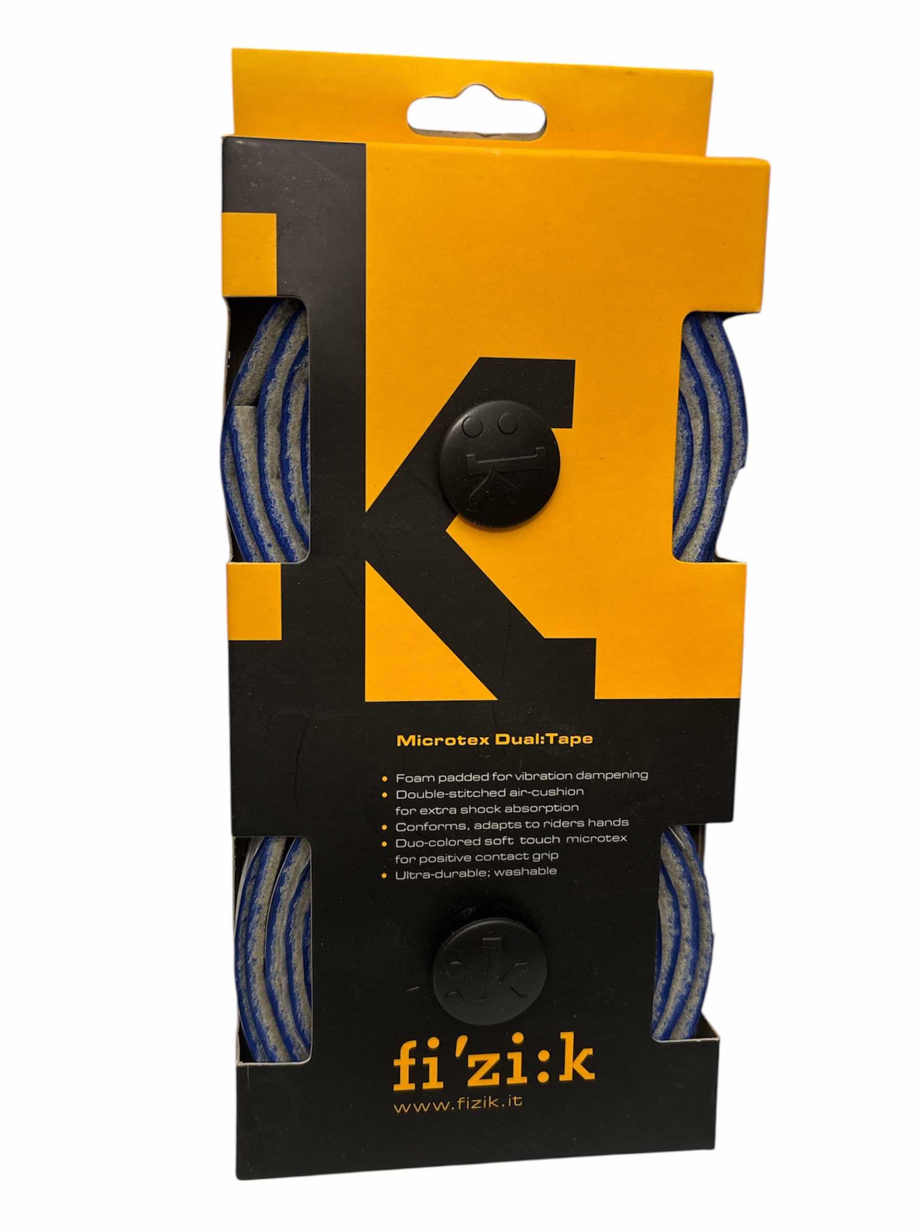 Photo 1 of NEW FIZIK MICROTEX DUAL: HANDLEBAR TAPE KIT, BLACK/BLUE