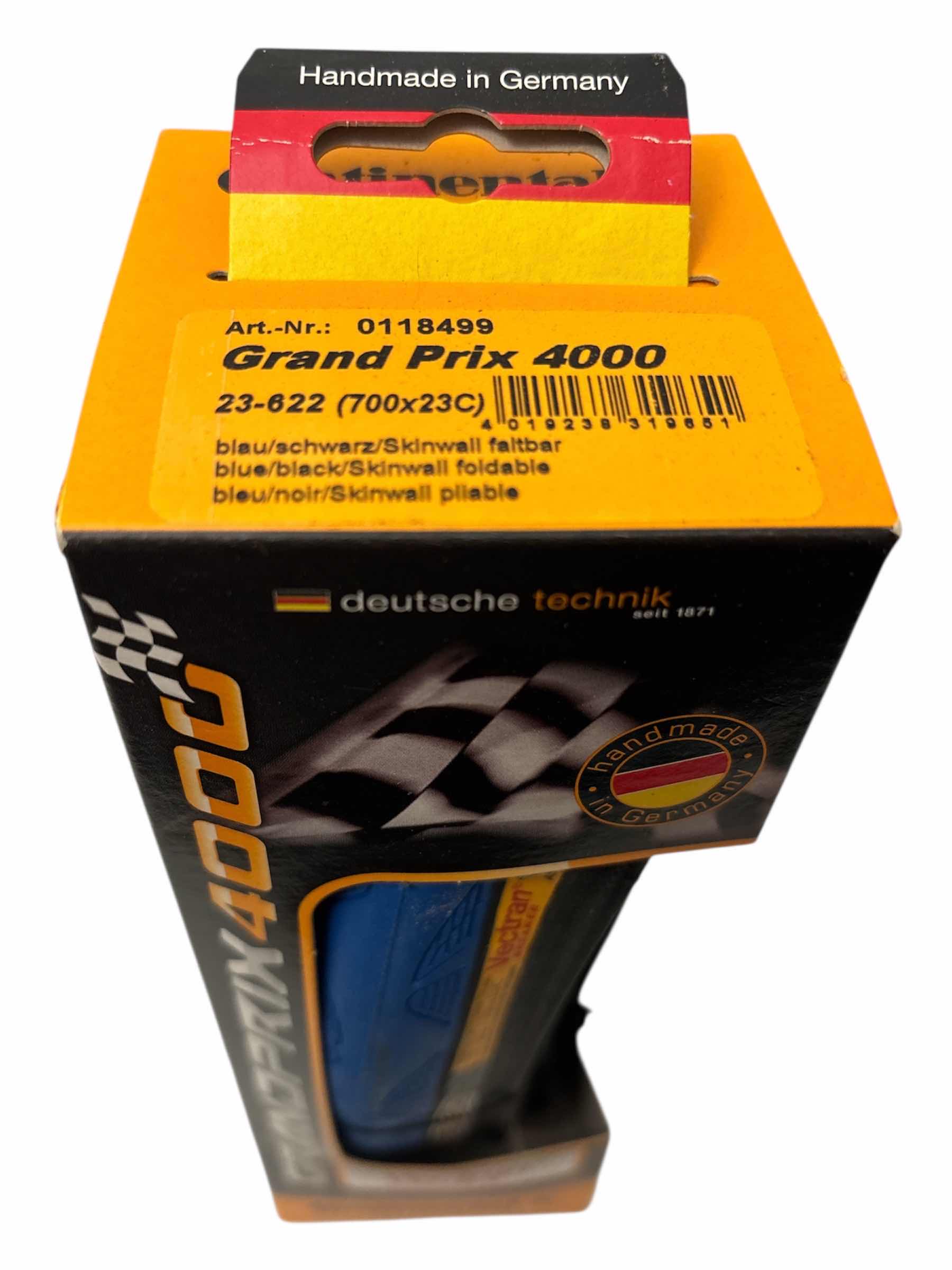 Photo 1 of NEW CONTINENTAL GRAND PRIX 4000 ROAD BICYCLE TIRE, BLUE (23-622/700x23C)