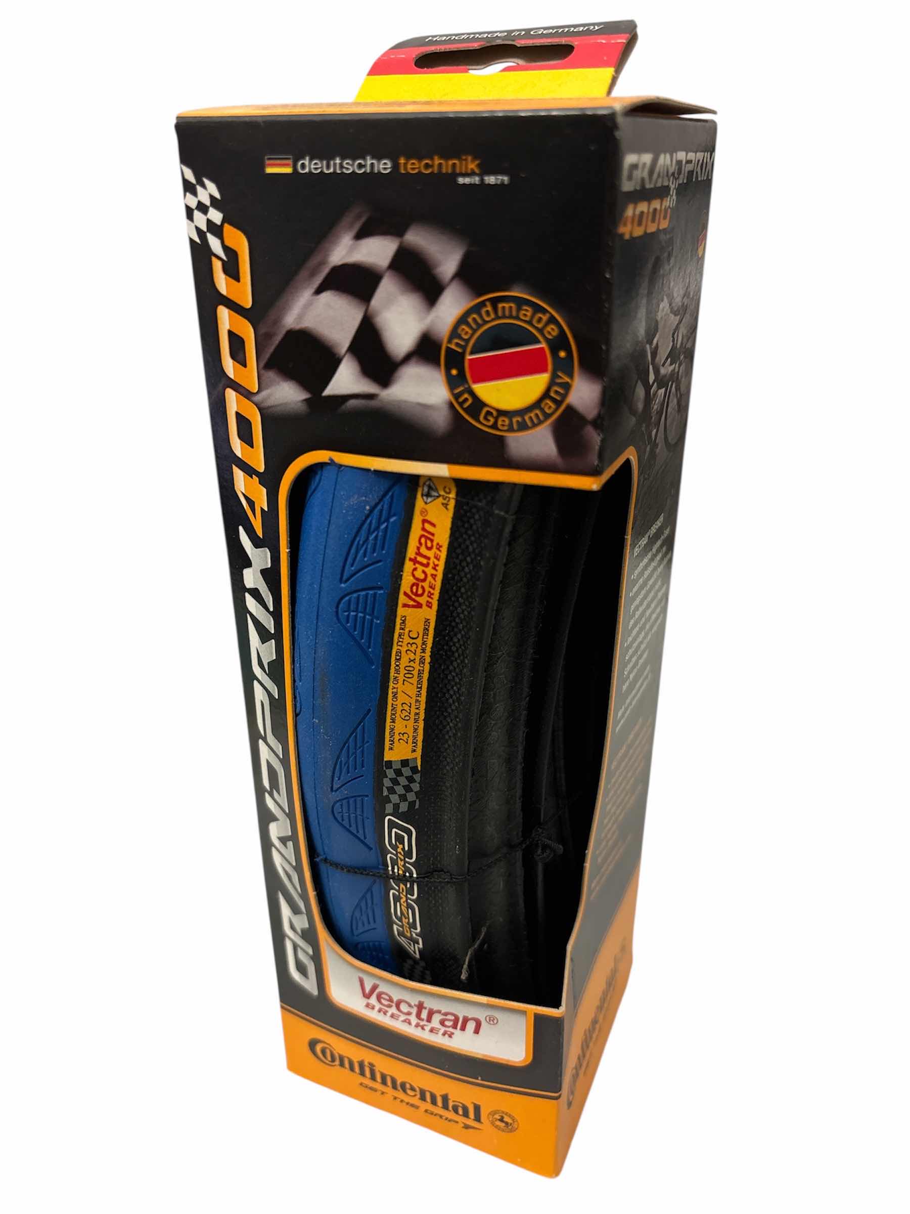 Photo 1 of NEW CONTINENTAL GRAND PRIX 4000 ROAD BICYCLE TIRE, BLUE (23-622/700x23C)