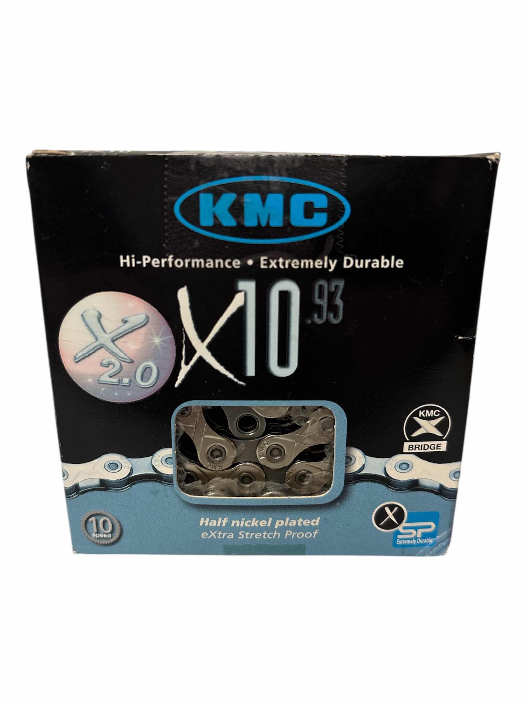 Photo 1 of NEW KMC CHAIN X10.93 10 SPEED 1/2” X 11/128” 116 LINKS NICKEL PLATED BIKE CHAIN & KMC 10 SPEED REUSABLE MISSING LINK 10R FOR KMC & SHIMANO CHAIN ONLY