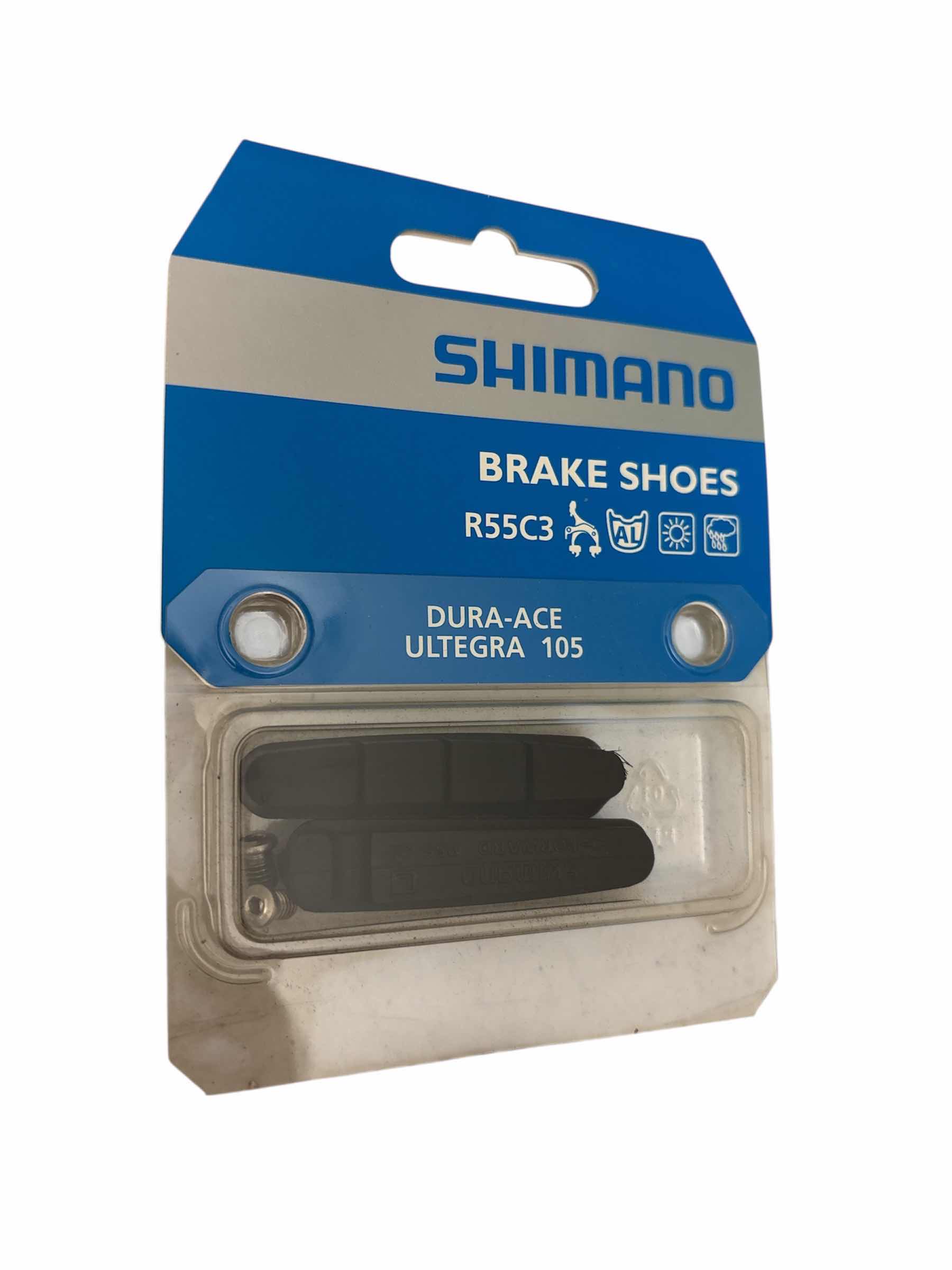 Photo 1 of NEW SHIMANO CLEAT COVERS SM-SH45 & SHIMANO BRAKE SHOES R55C3 DURA-ACE ULTEGRA 105