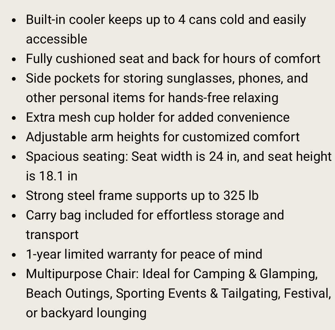 Photo 1 of NEW COLEMAN COOLER QUAD CHAIR, RED (325 LB CAPACITY)