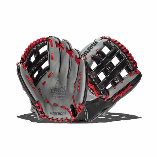 Photo 1 of MARUCCI CADDO SERIES 12” YOUTH BASEBALL GLOVE, GRAY/BLACK/RED (MFGCADD1200)