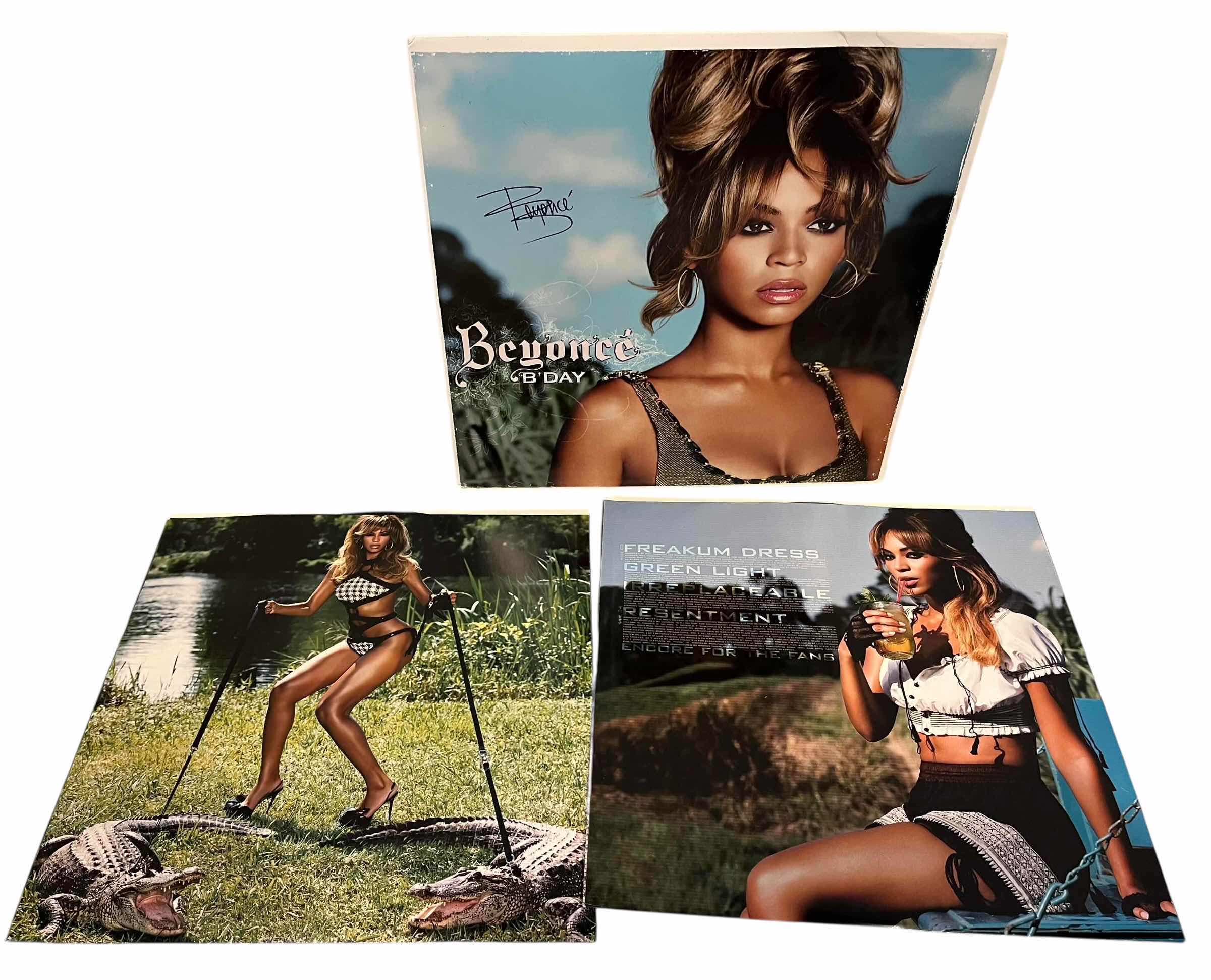 Photo 1 of BEYONCÉ B DAY RECORD ALBUM AUTOGRAPHED BY ARTIST & BEYONCÉ B-DAY CD ALBUM (FACTORY SEALED)