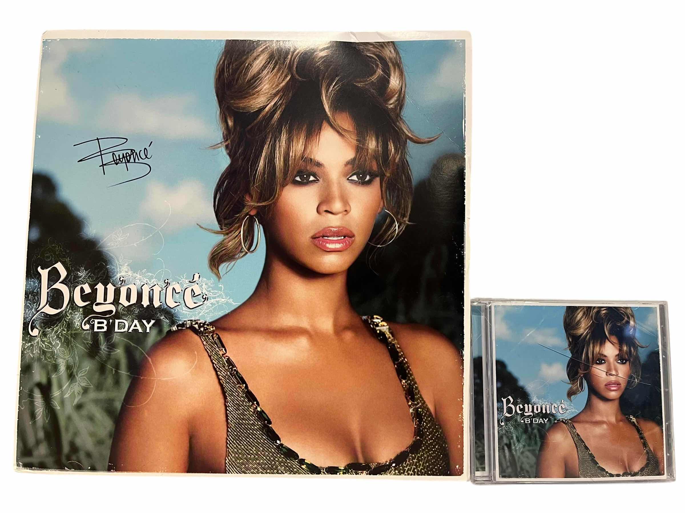 Photo 1 of BEYONCÉ B DAY RECORD ALBUM AUTOGRAPHED BY ARTIST & BEYONCÉ B-DAY CD ALBUM (FACTORY SEALED)