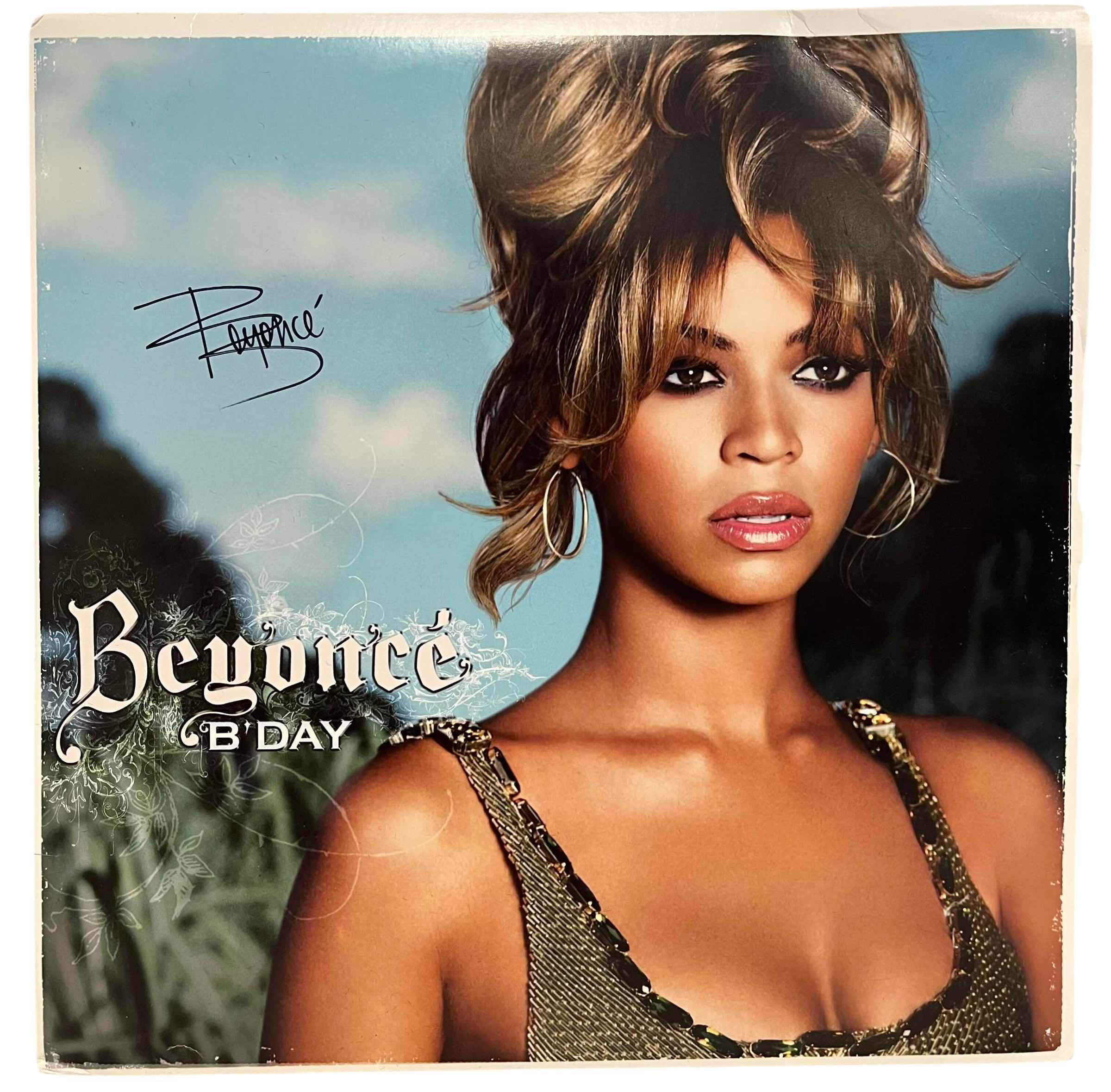Photo 1 of BEYONCÉ B DAY RECORD ALBUM AUTOGRAPHED BY ARTIST & BEYONCÉ B-DAY CD ALBUM (FACTORY SEALED)