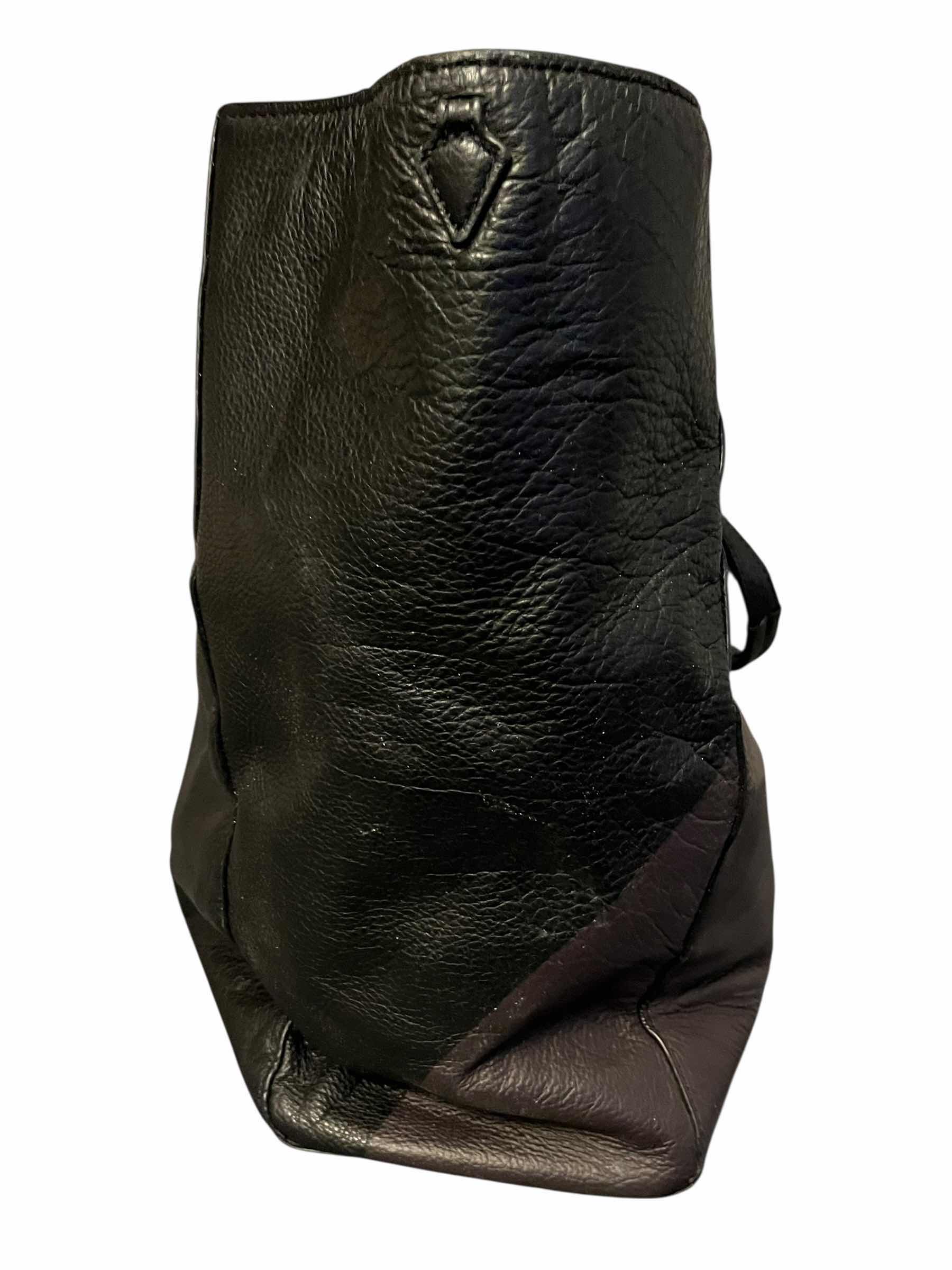 Photo 1 of LIEBESKIND BERLIN BABOON FACE BLACK LEATHER SHOULDER BAG TOTE 15” X 5.5” H13”